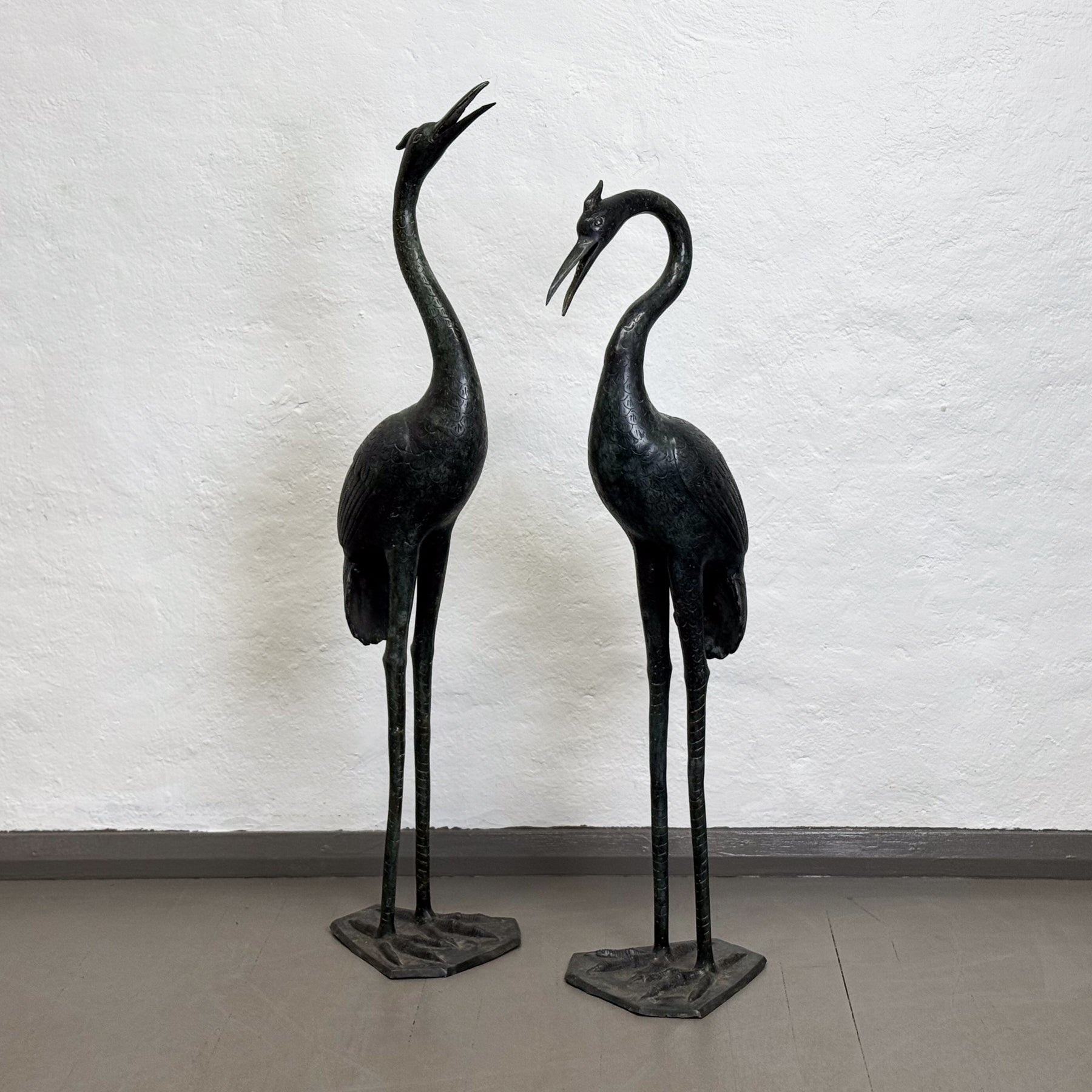 Standing Bronze Crane