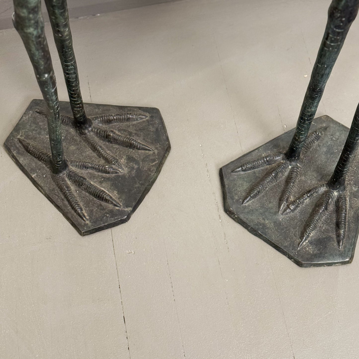 Standing Bronze Crane