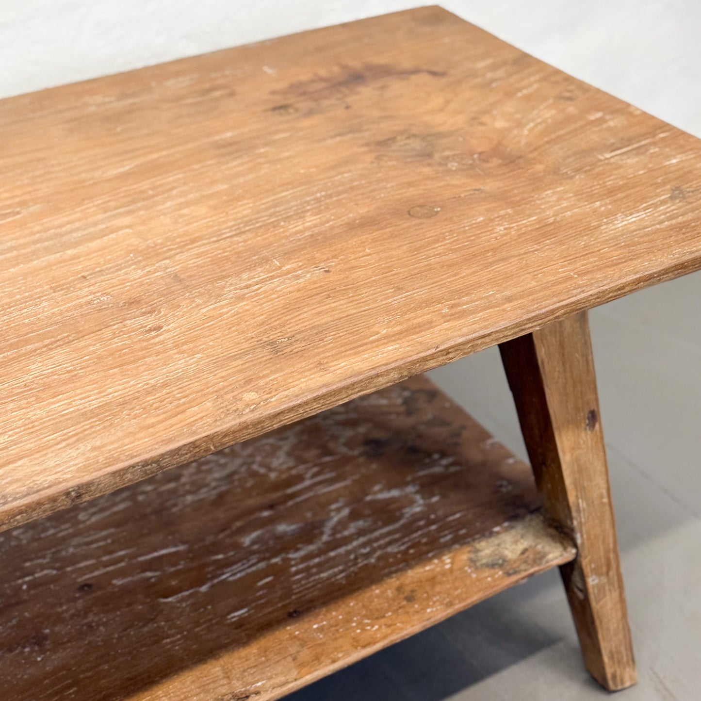 Rustic Coffee Table with Shelf