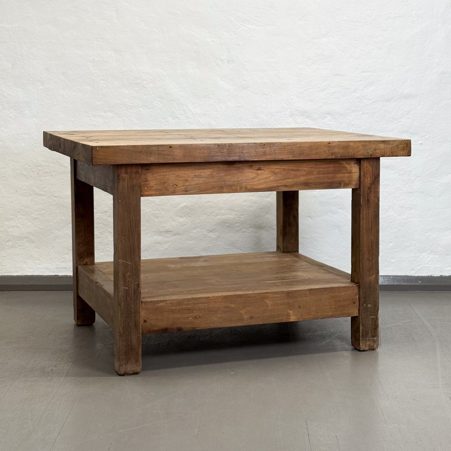 Butchers Block Table with Shelf