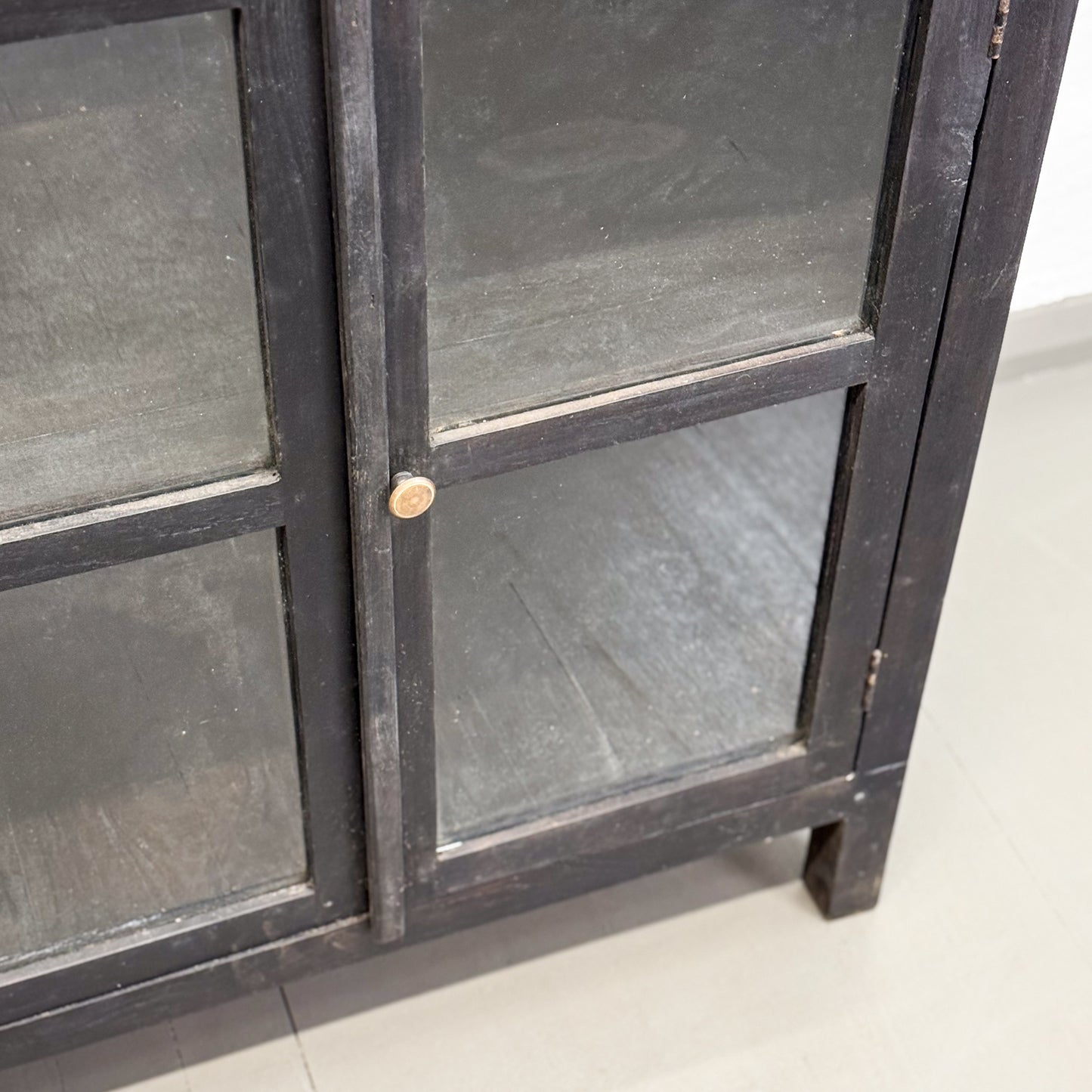 Tall Double Glass Display Cabinet