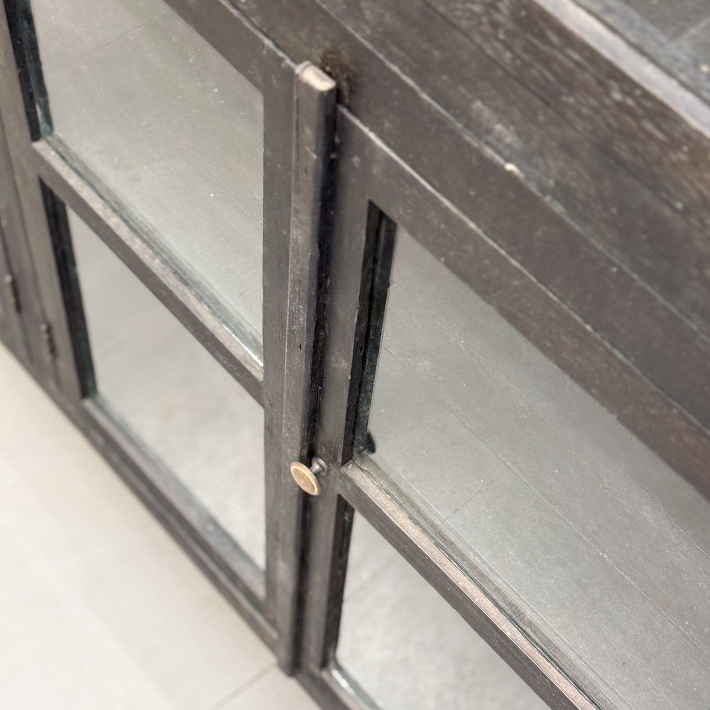 Tall Double Glass Display Cabinet