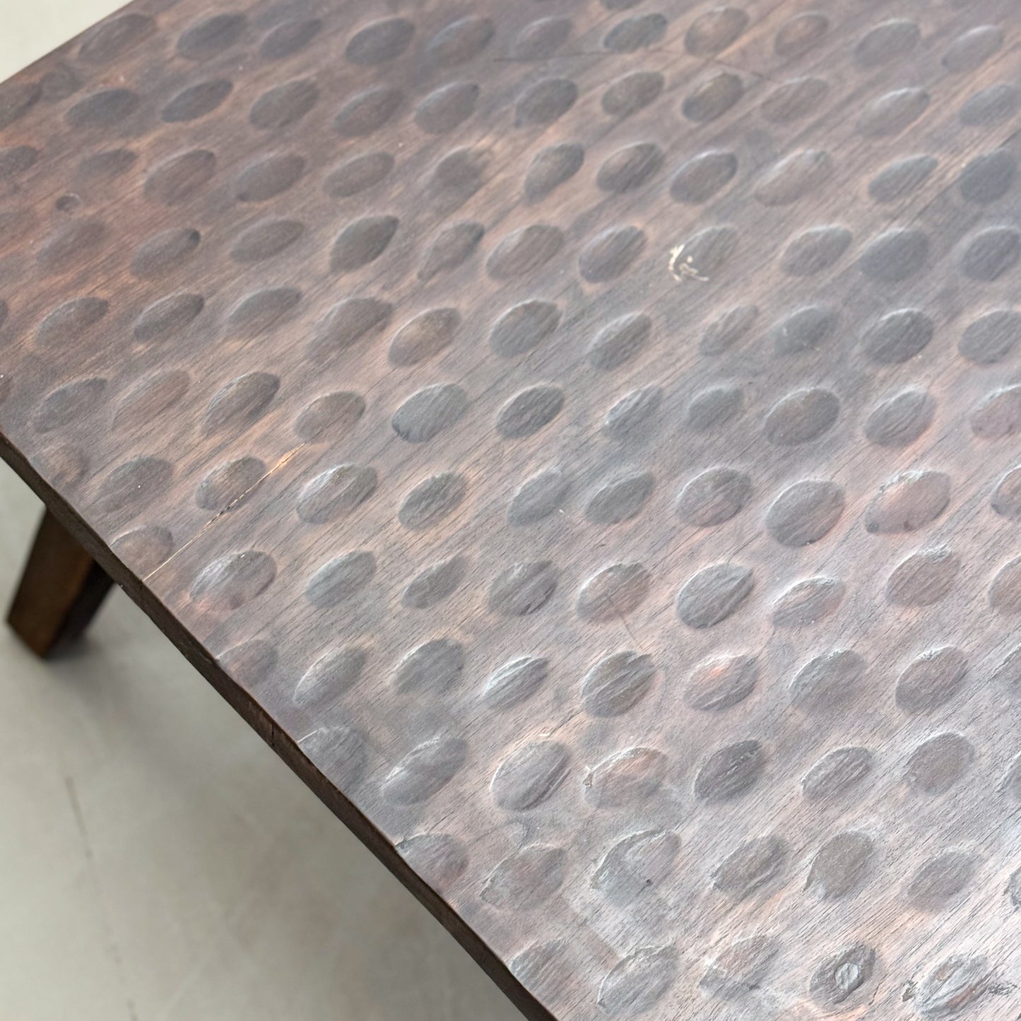 Dimple Top Teak Coffee Table
