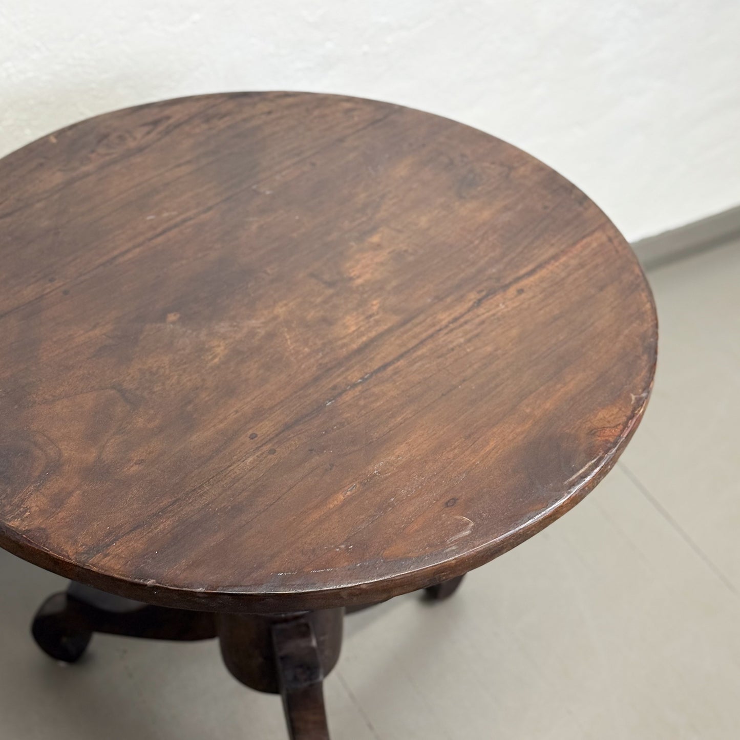 Round Vintage Pedestal Table