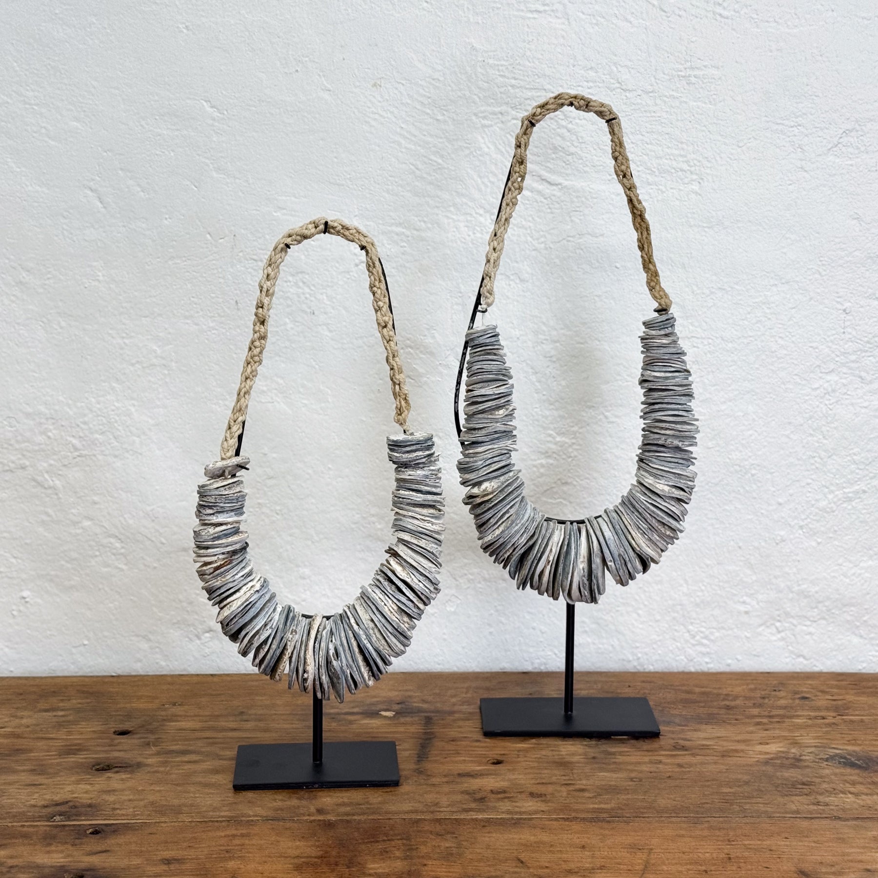 Blue Coral Disc Necklace
