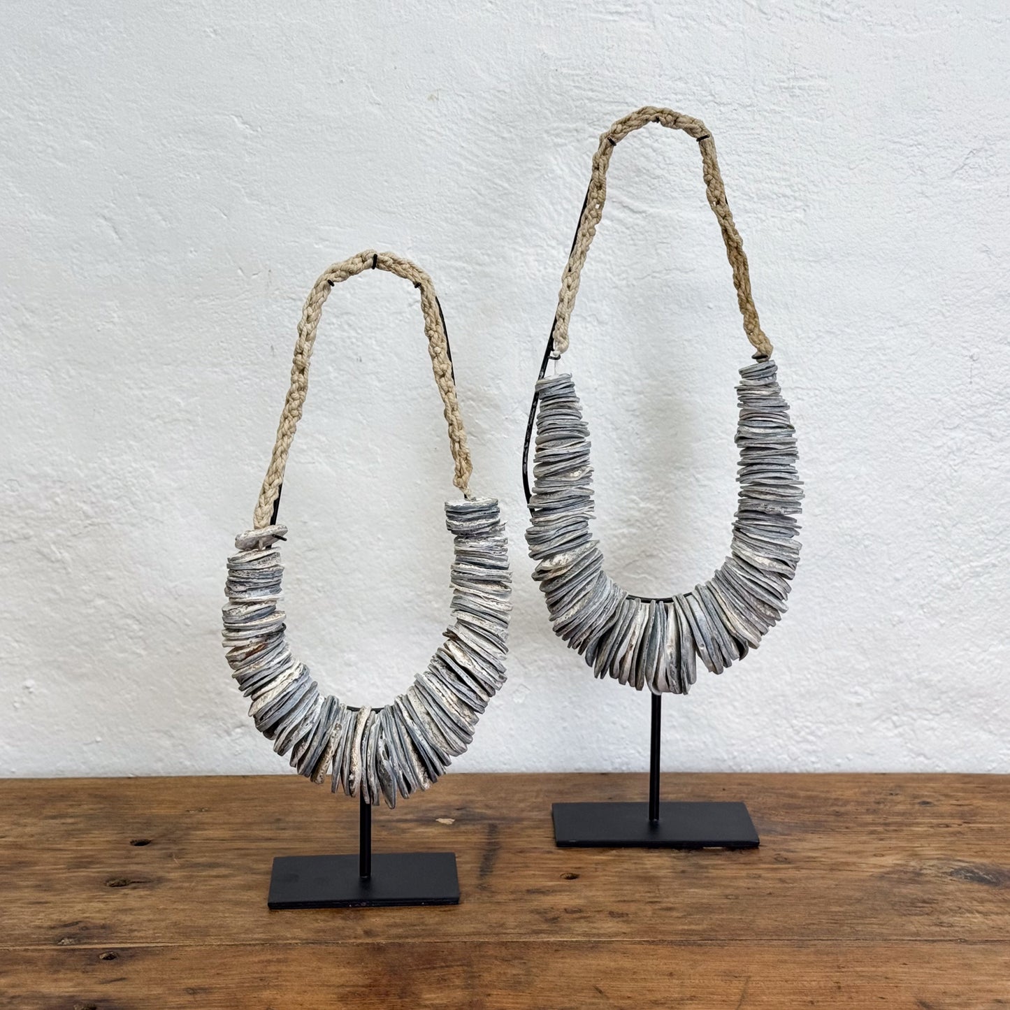 Blue Coral Disc Necklace