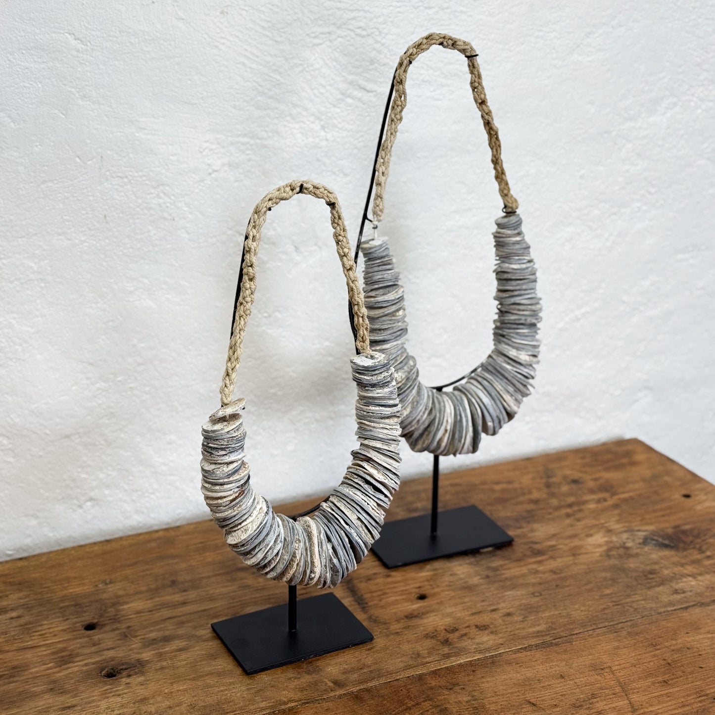 Blue Coral Disc Necklace