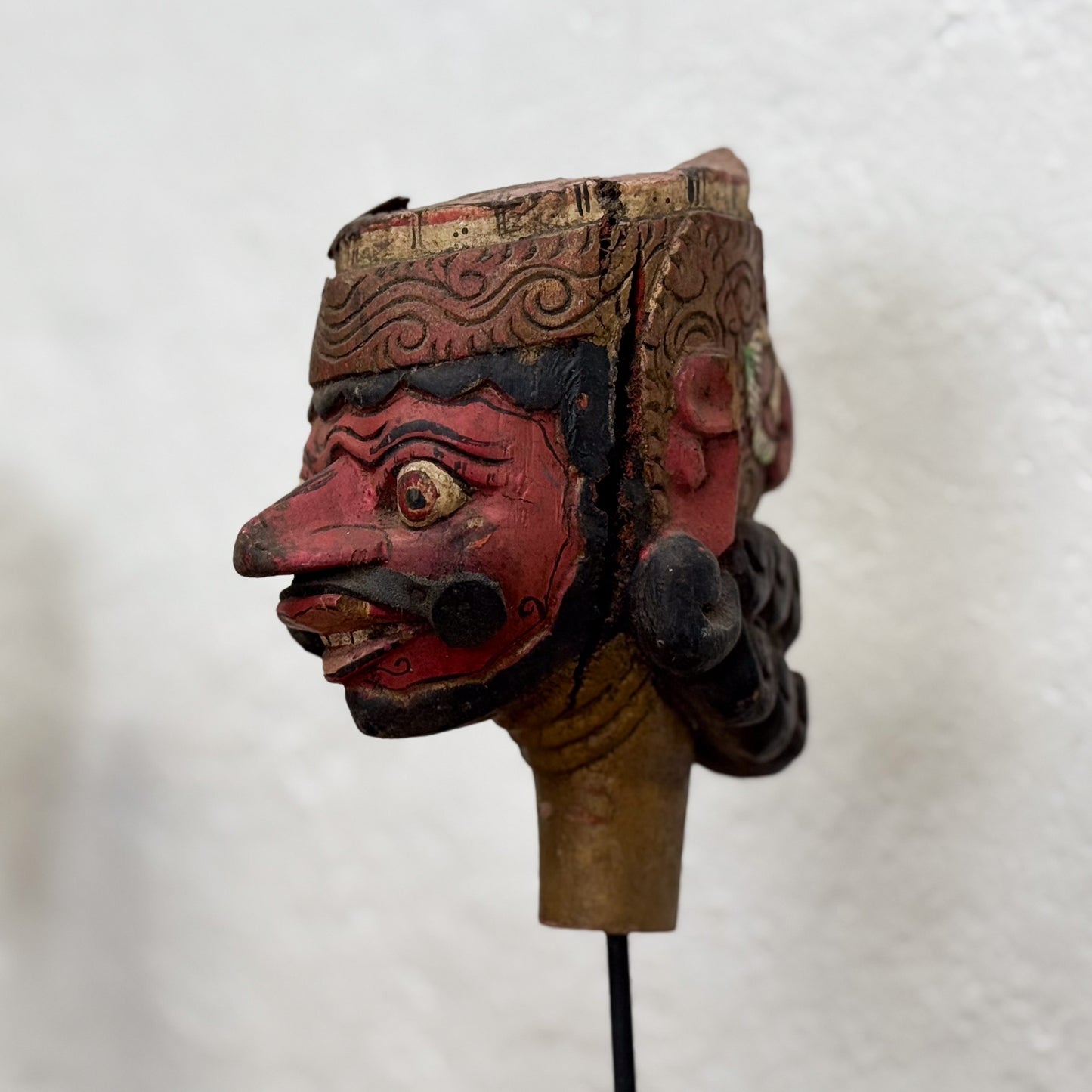 Balinese Puppet Head on Stand I