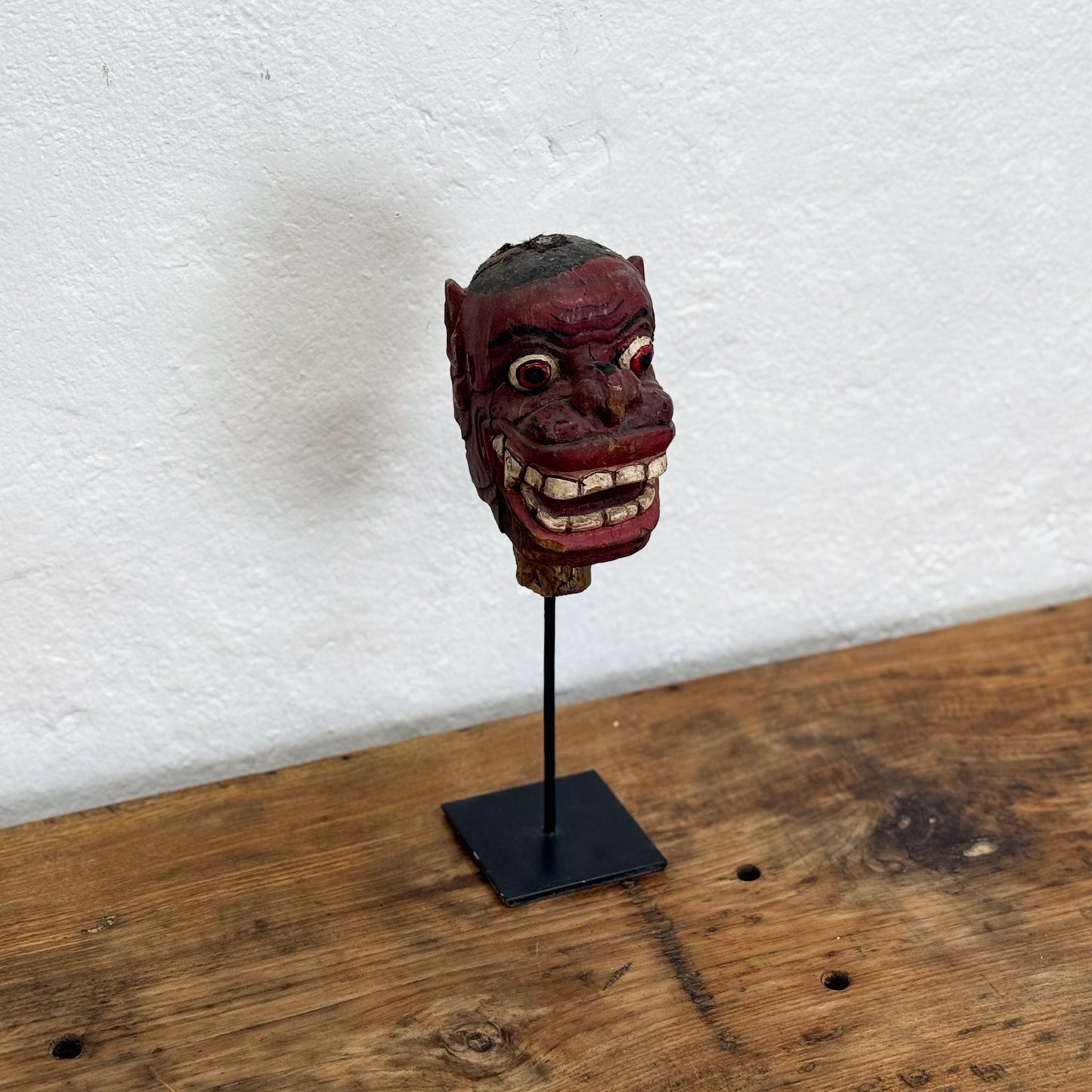 Balinese Puppet Head on Stand II