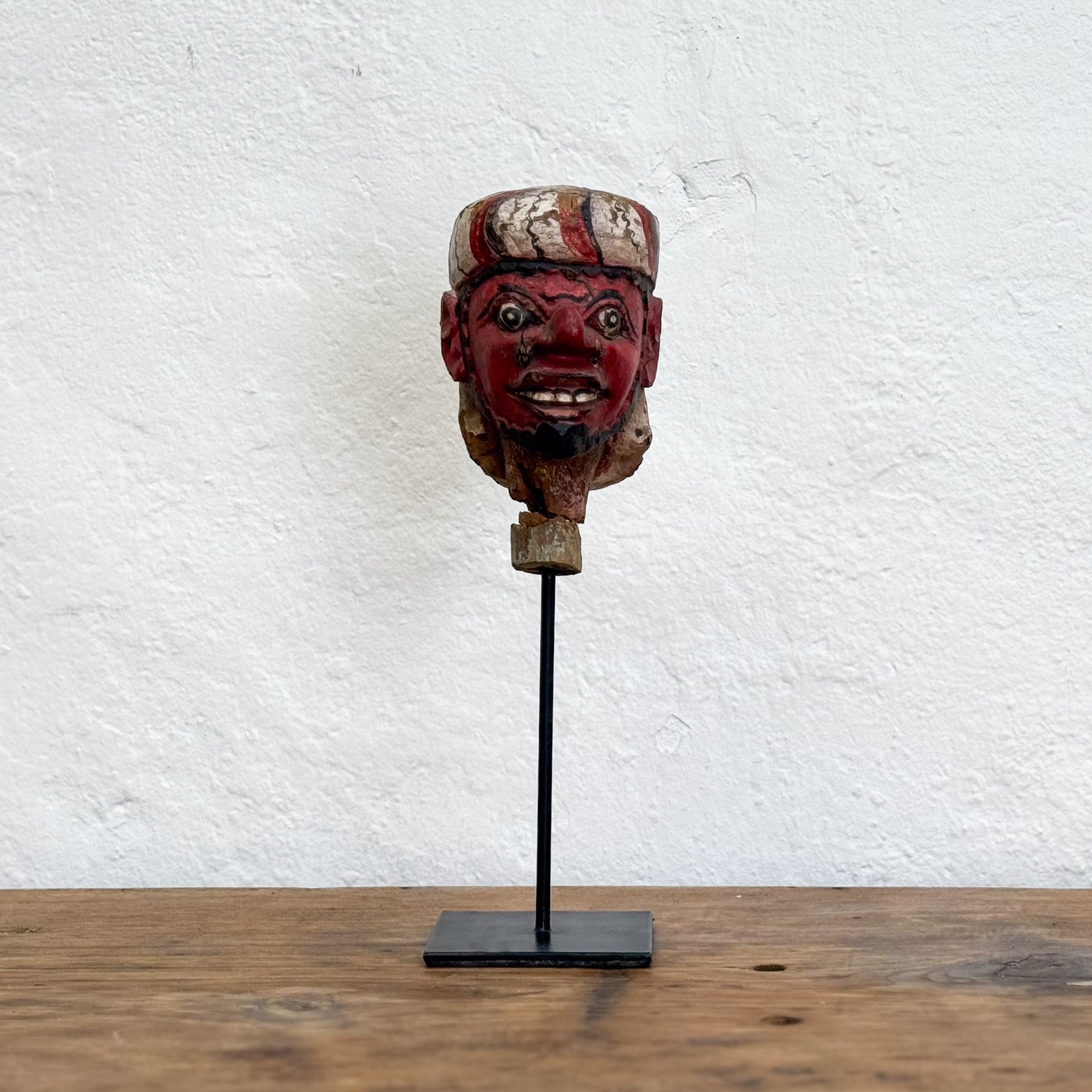 Balinese Puppet Head on Stand III