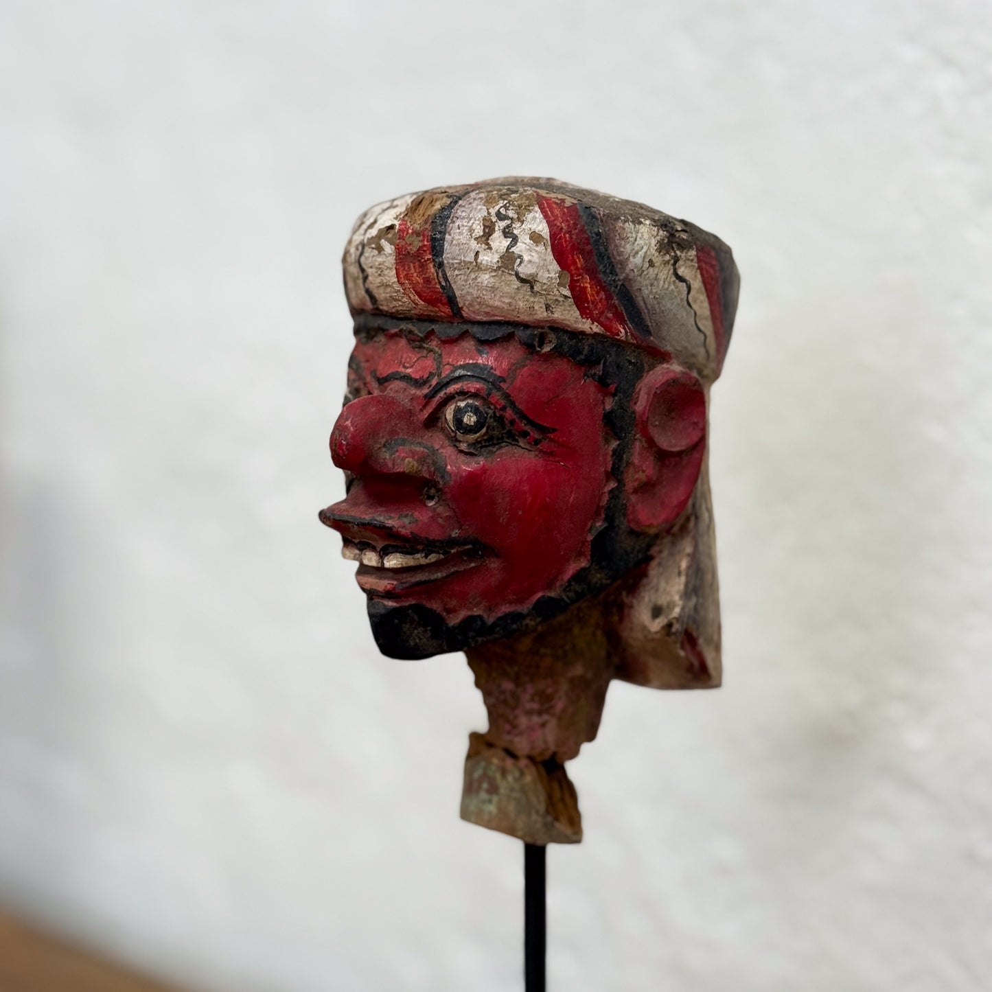 Balinese Puppet Head on Stand III