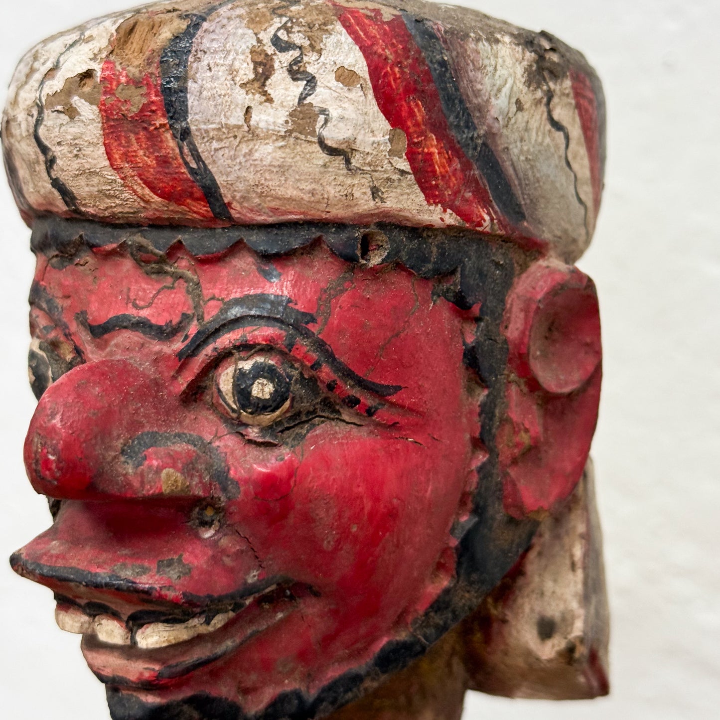 Balinese Puppet Head on Stand III