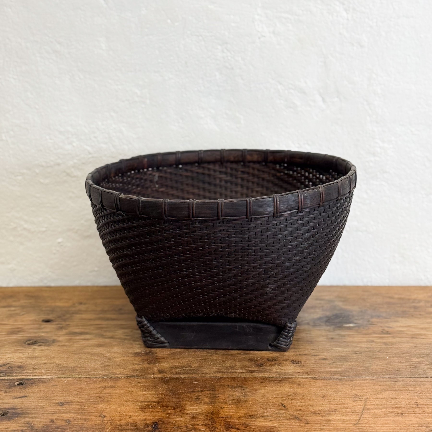 Vintage Rattan Basket Bowl I