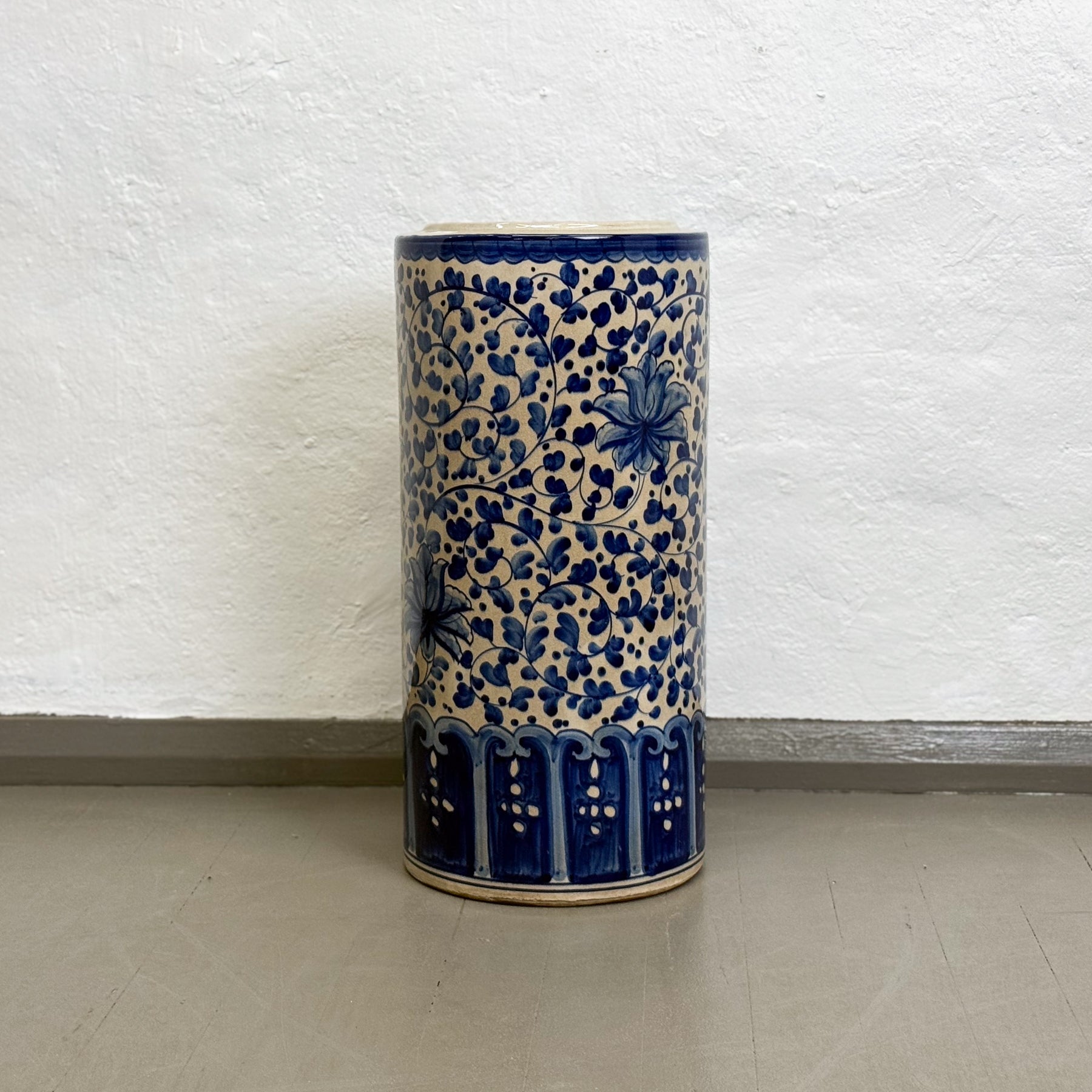 Hand-Painted Floral Vine Umbrella Holder