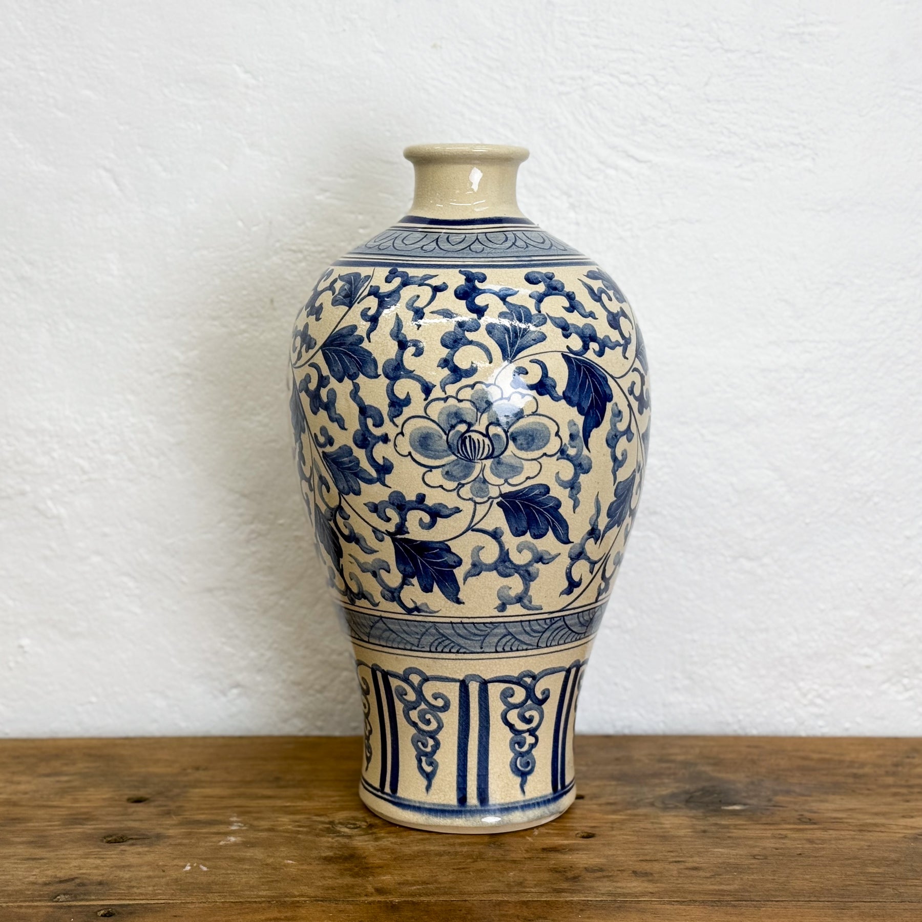Hand-Painted Floral Vase