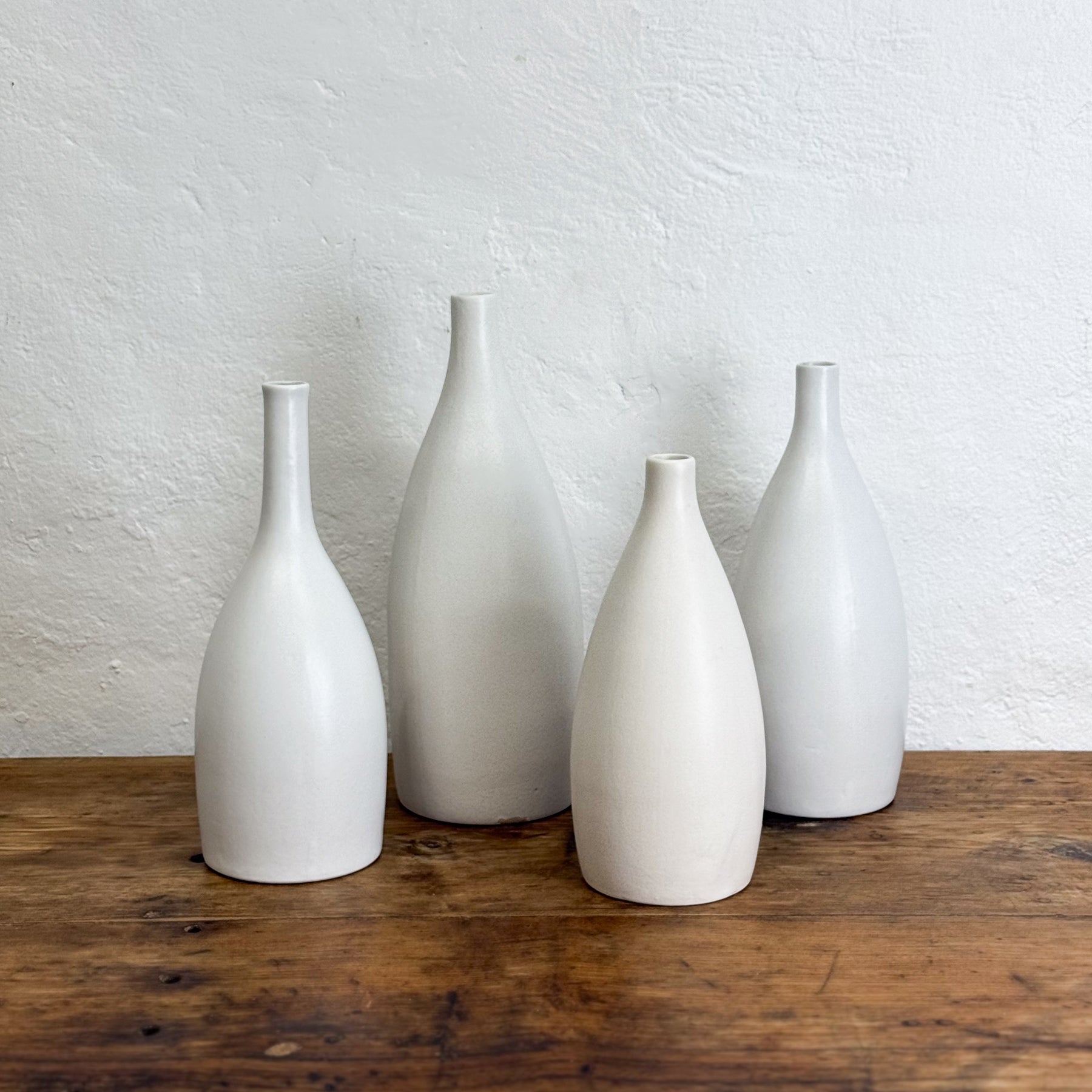 Simple Tapered White Vase