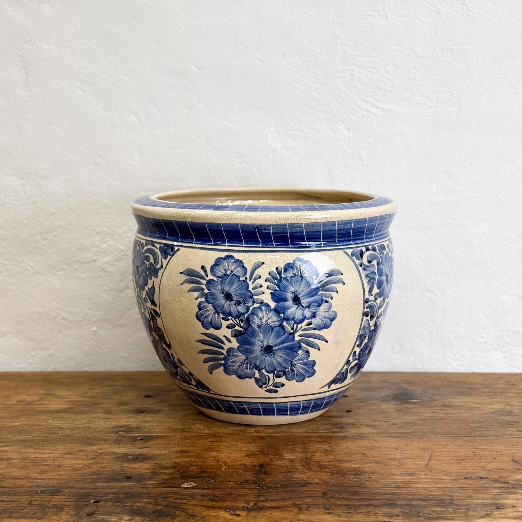 Ceramic Painted Floral Planter