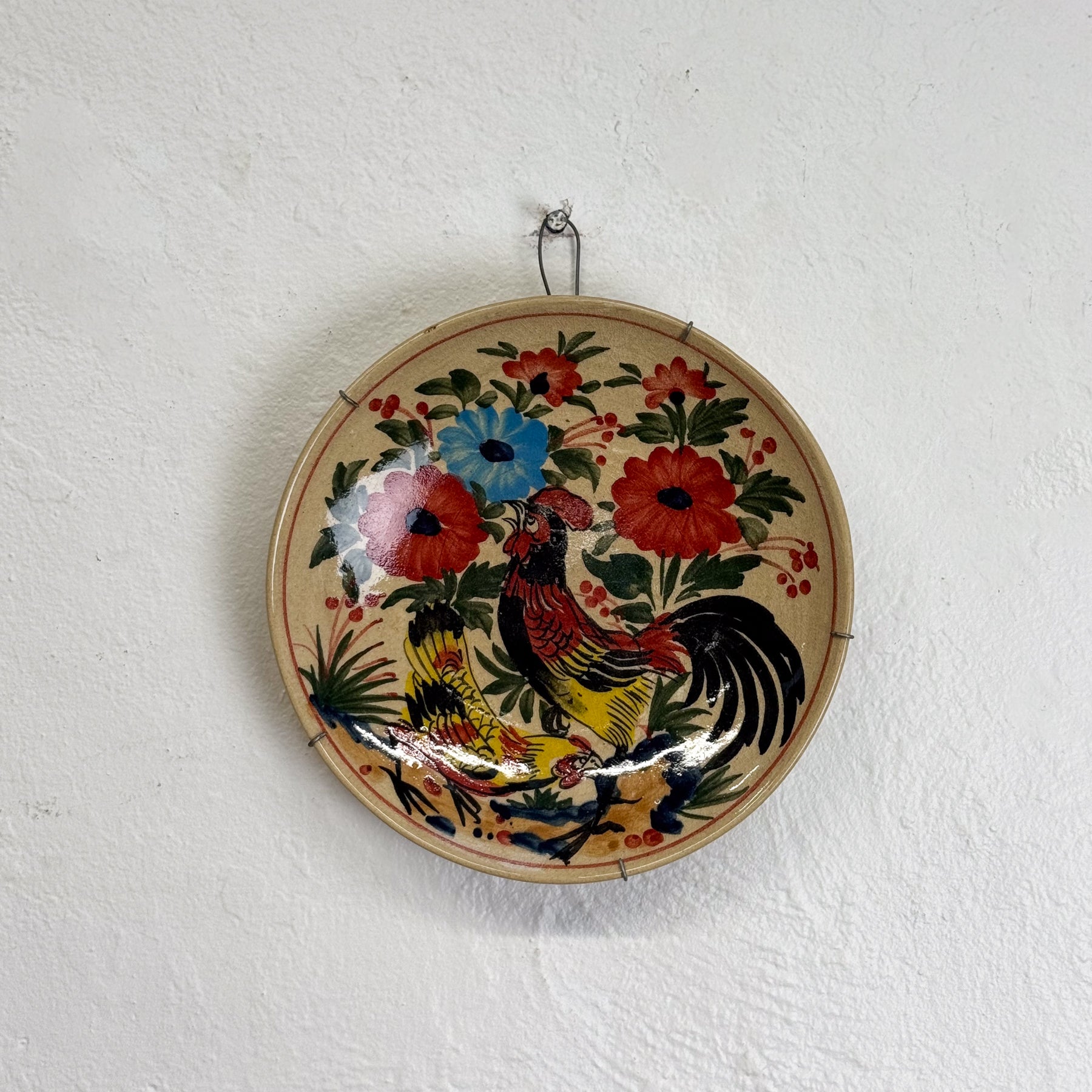 Hand-Painted Floral Plate