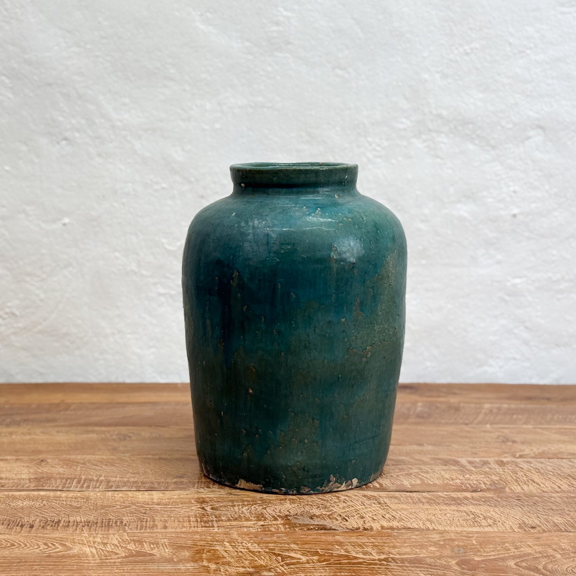 Simple Teal Terracotta Pot