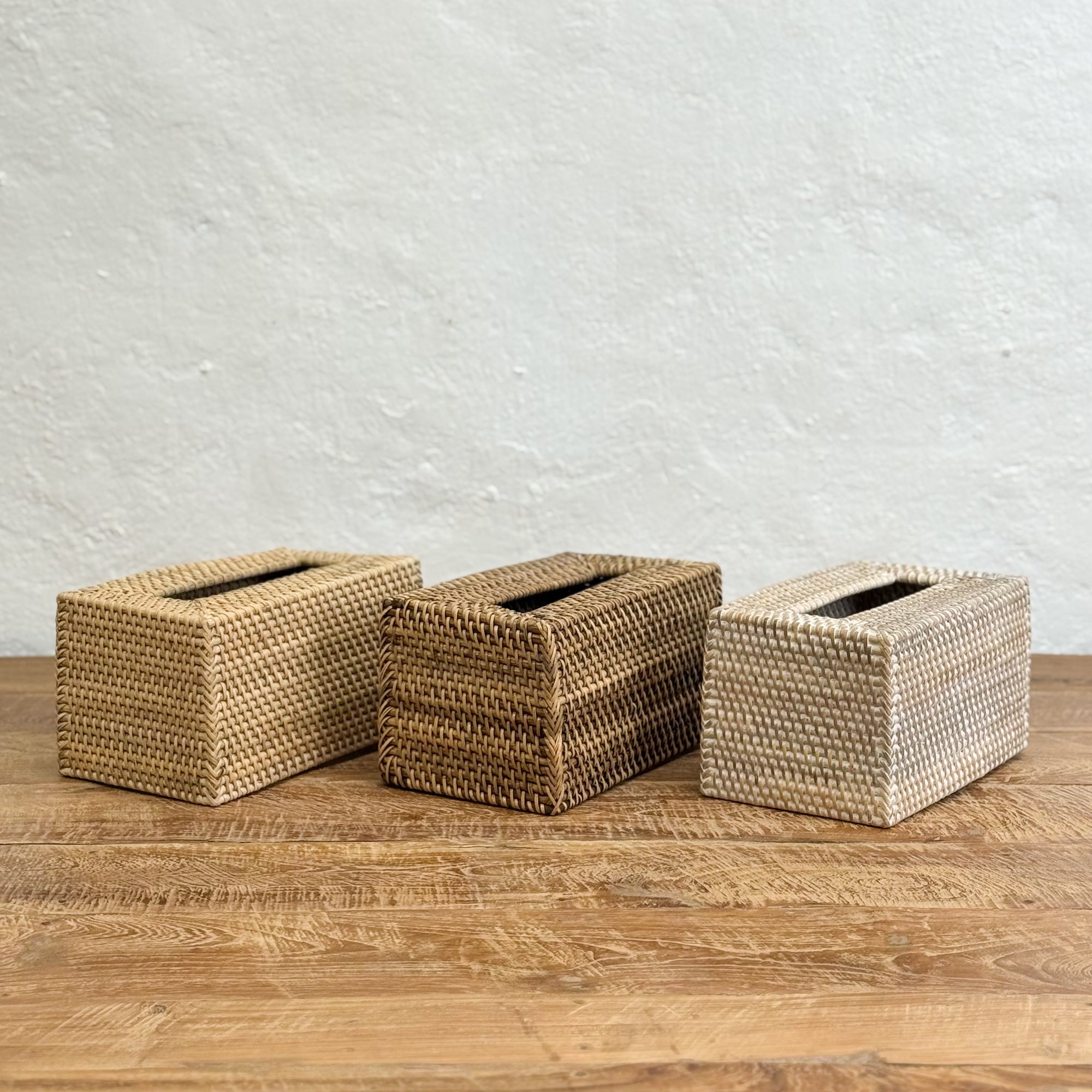 Rectangular Rattan Tissue Box