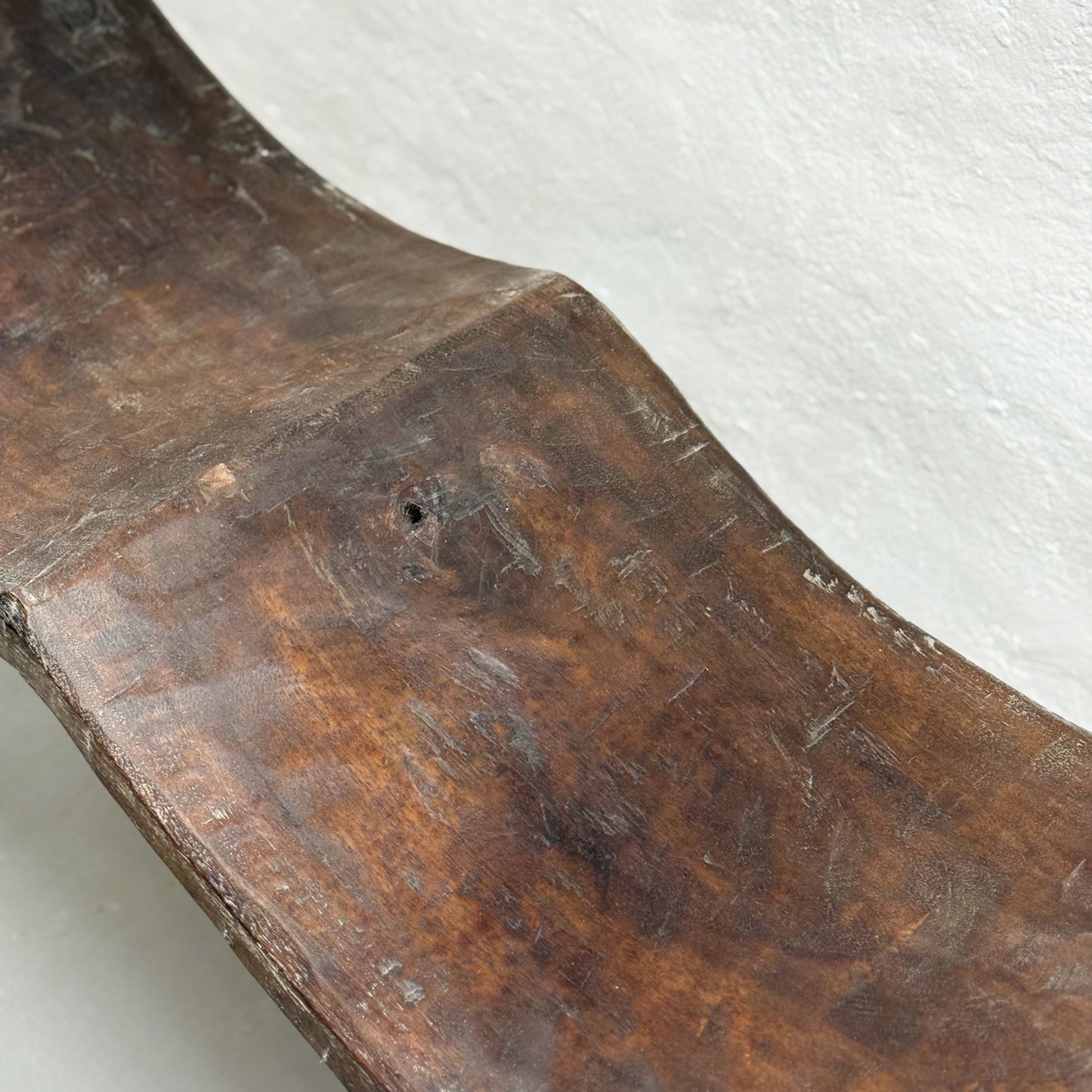 4 Seat Carved Wave Bench