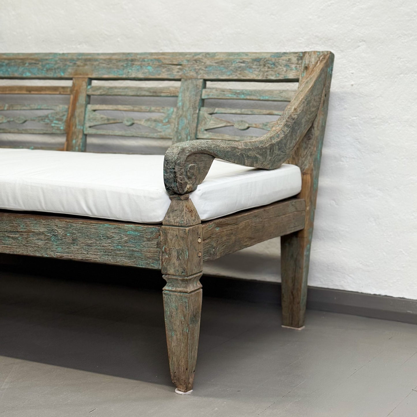 Painted & Carved Vintage Daybed