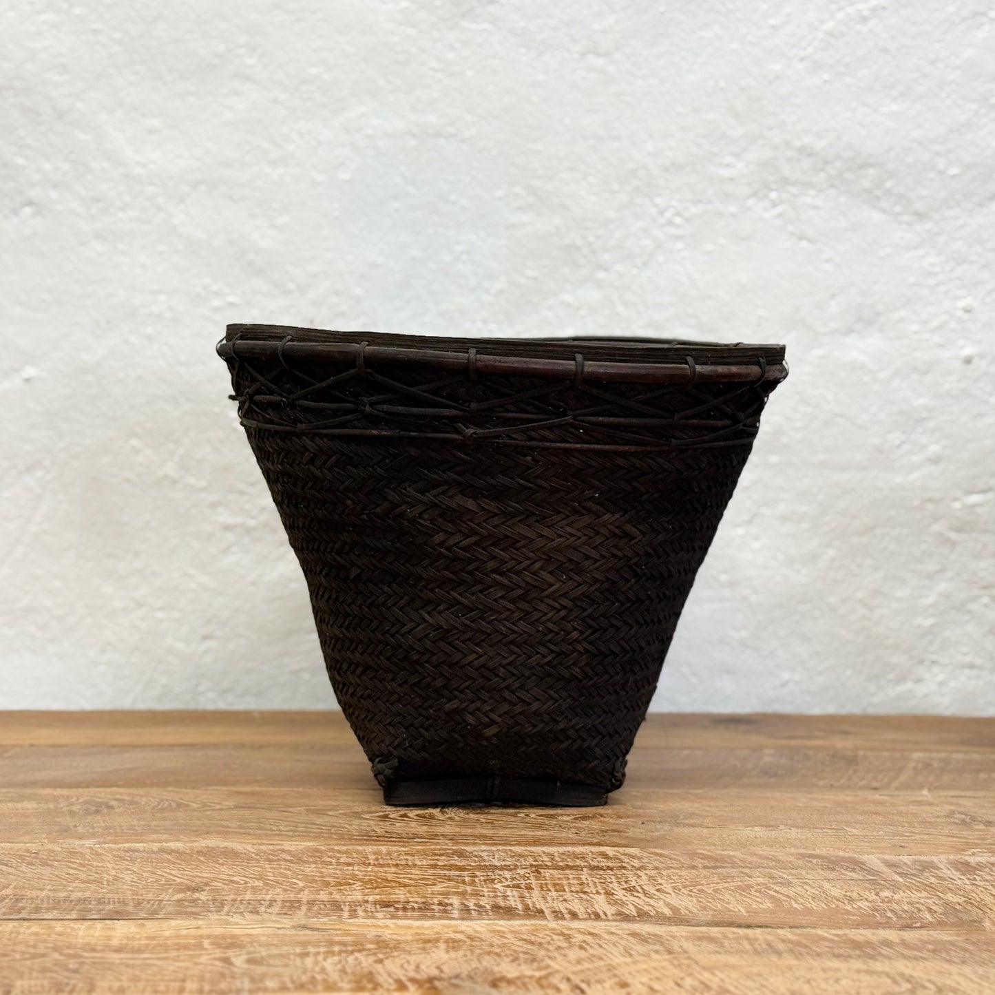 Vintage Rattan & Bamboo Basket