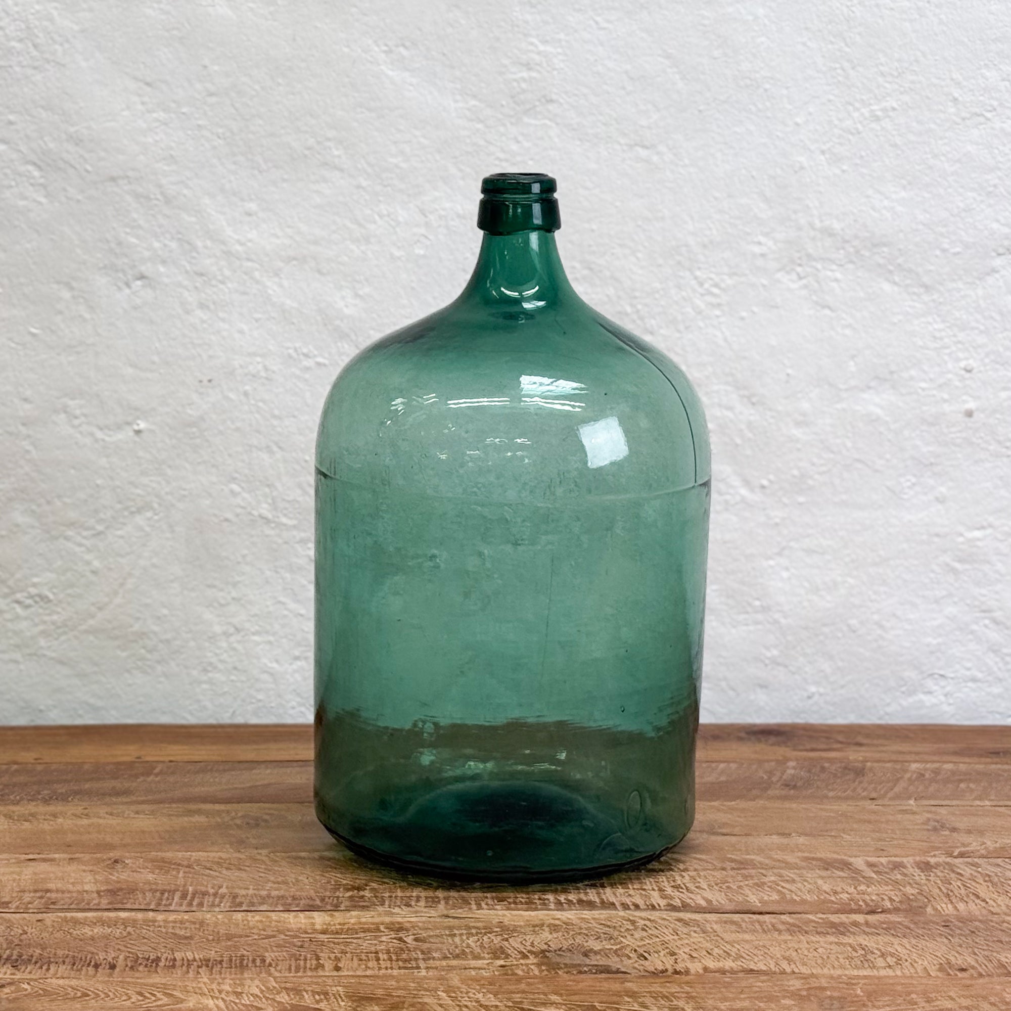 Large Turquoise Glass Demijohn
