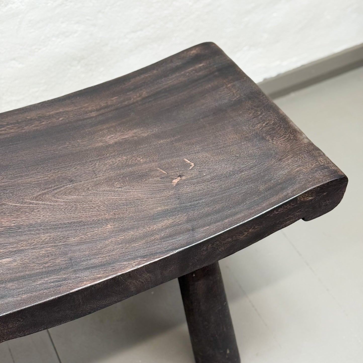 3 Seat Mango Wood Wave Bench