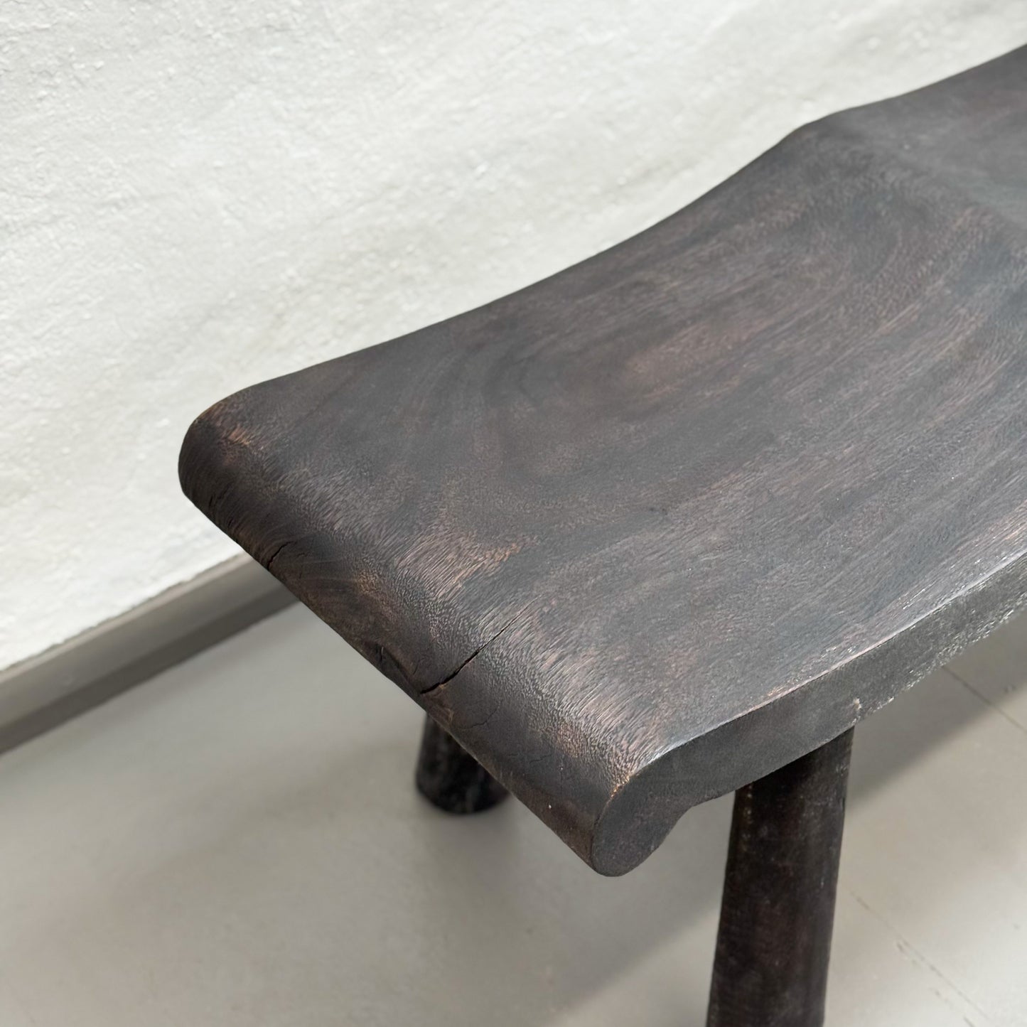 3 Seat Mango Wood Wave Bench