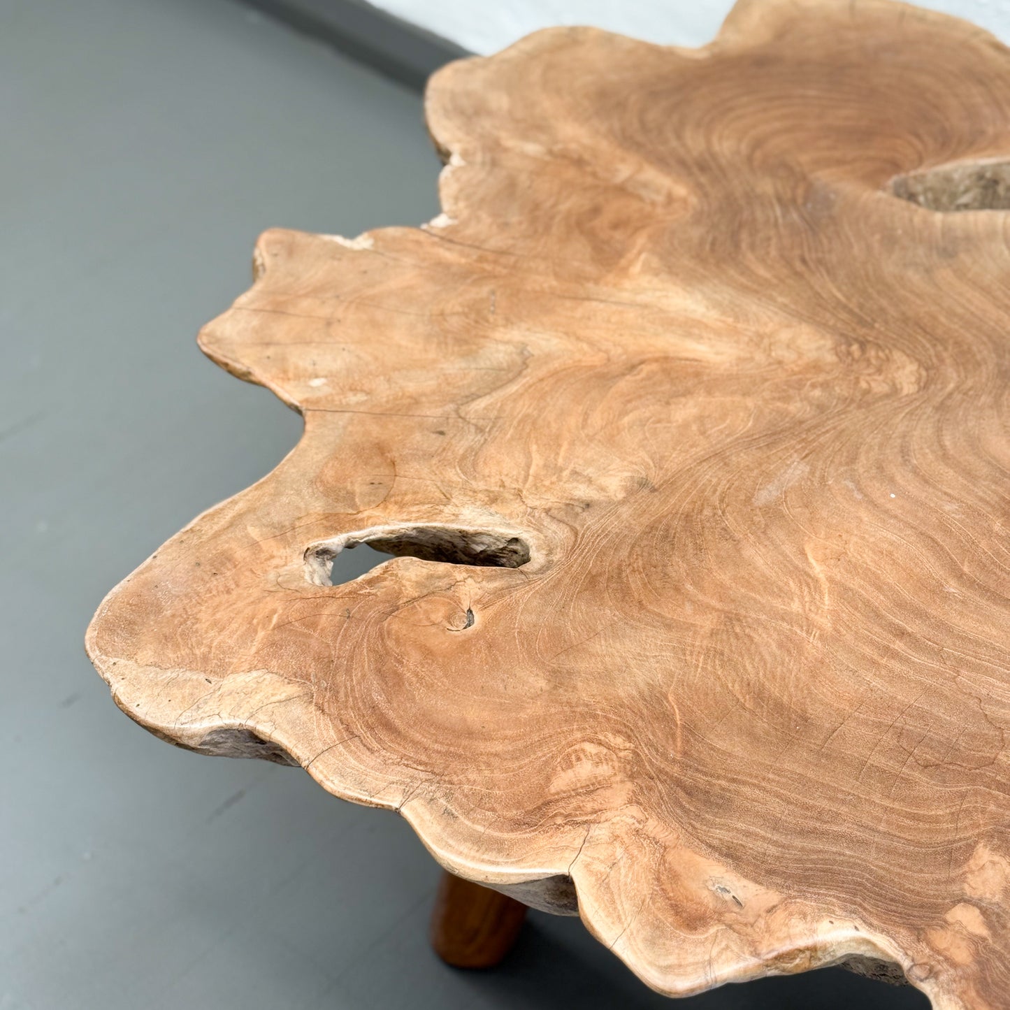 Natural Teak Slice Coffee Table