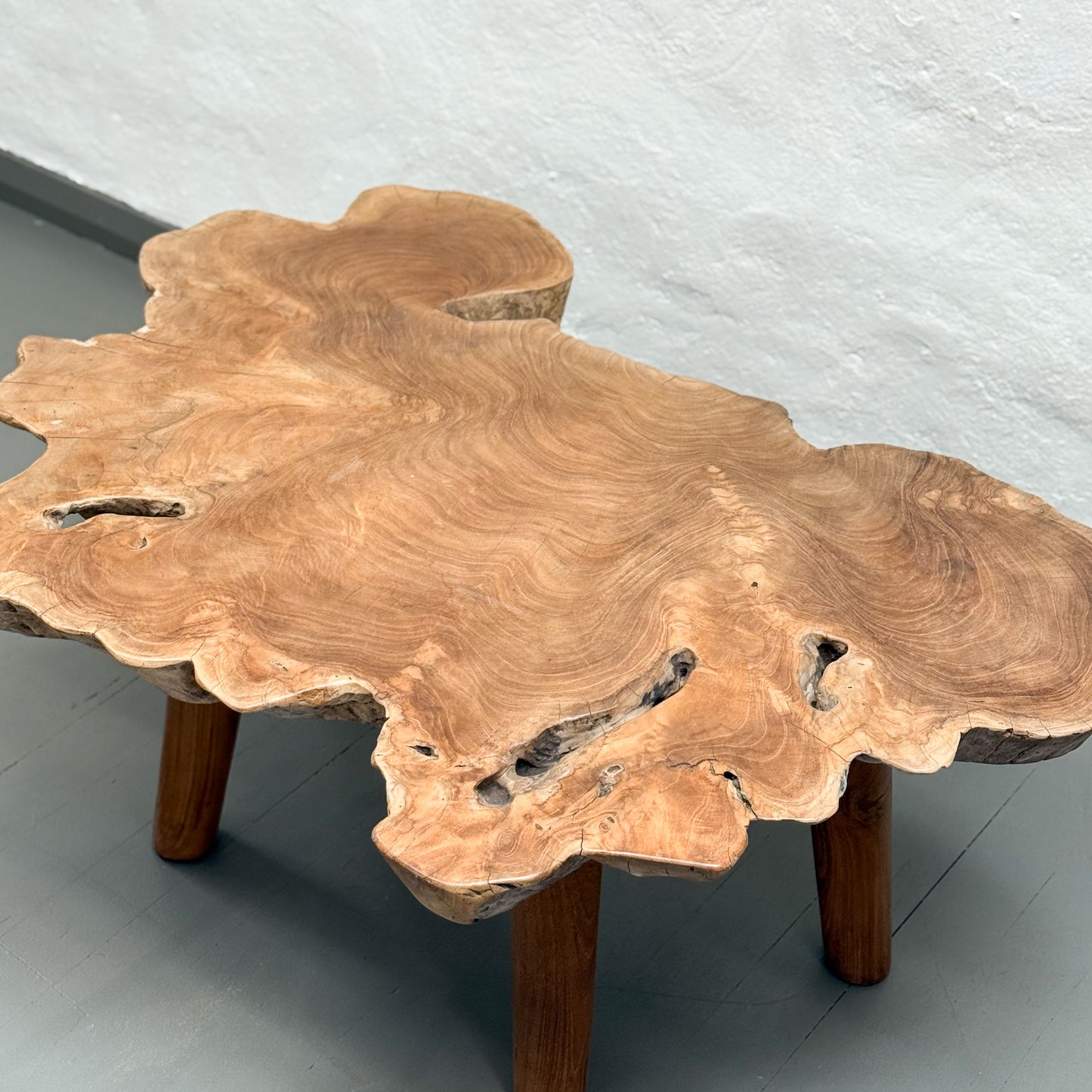 Natural Teak Slice Coffee Table