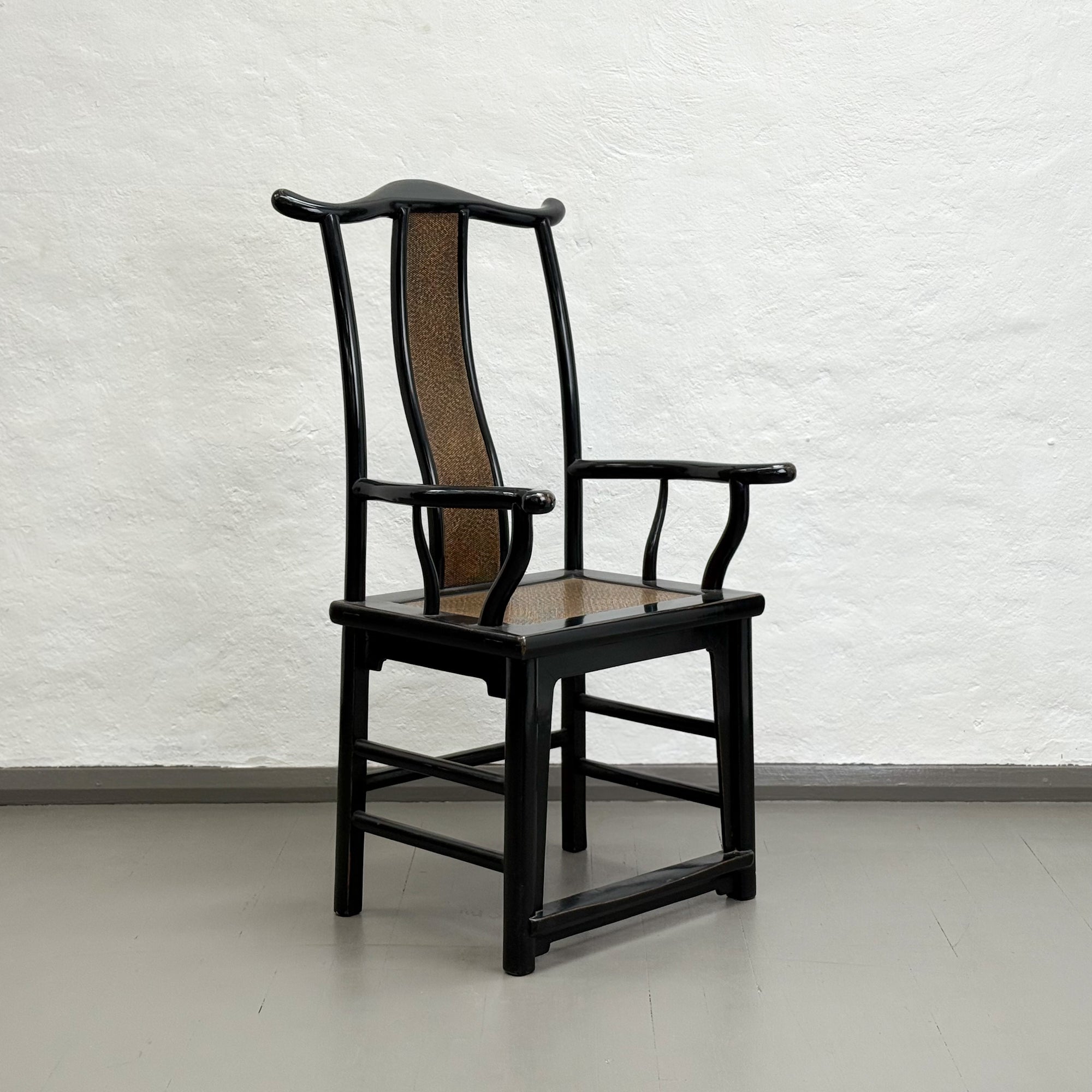 Yoke Back Official Chair with Rattan