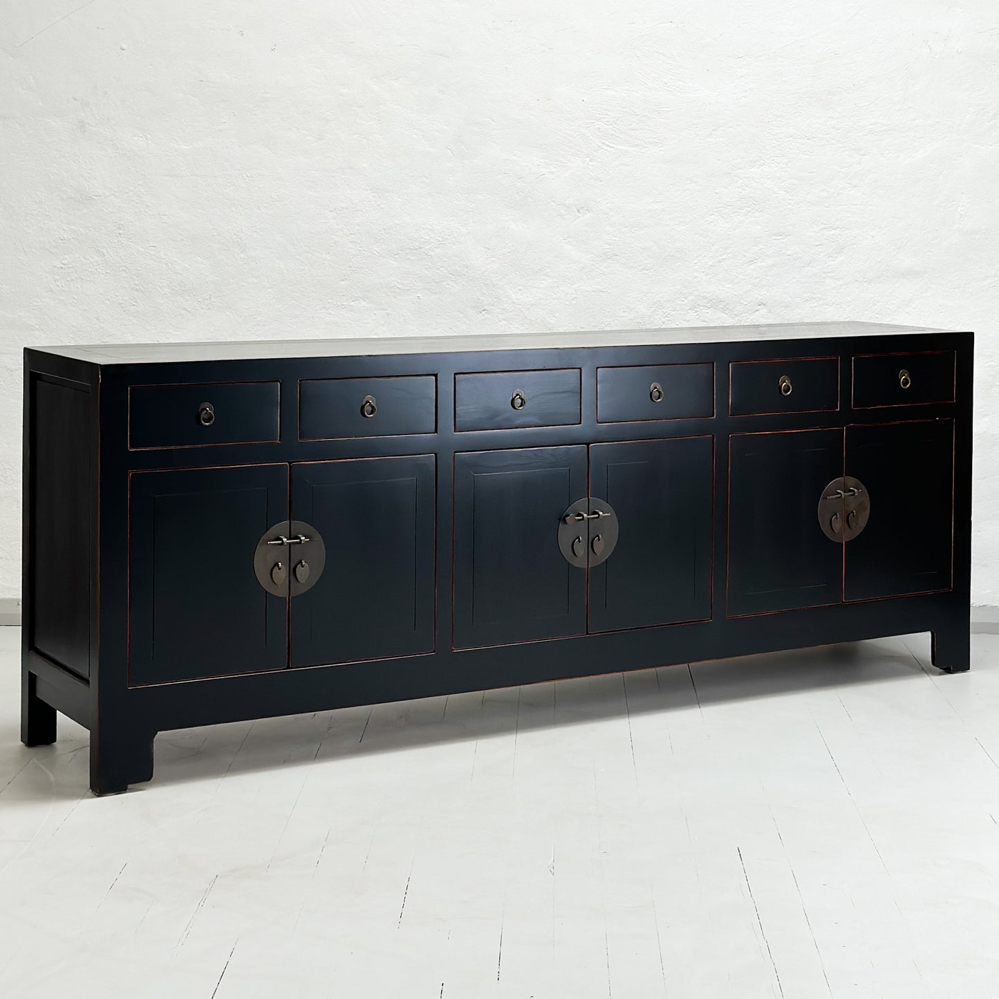 Lacquered 6 Drawer Chinese Sideboard