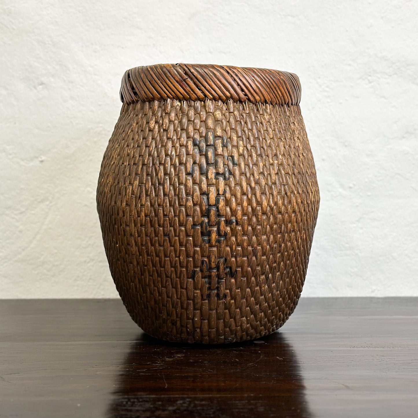 Antique Chinese Willow Basket