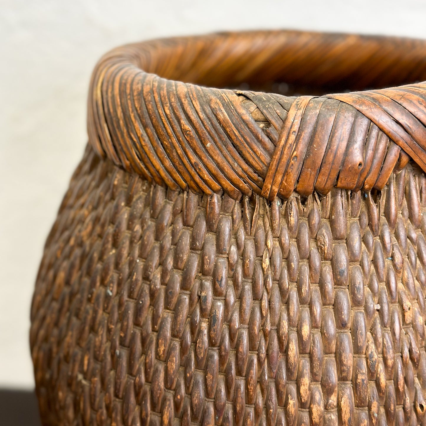 Antique Chinese Willow Basket