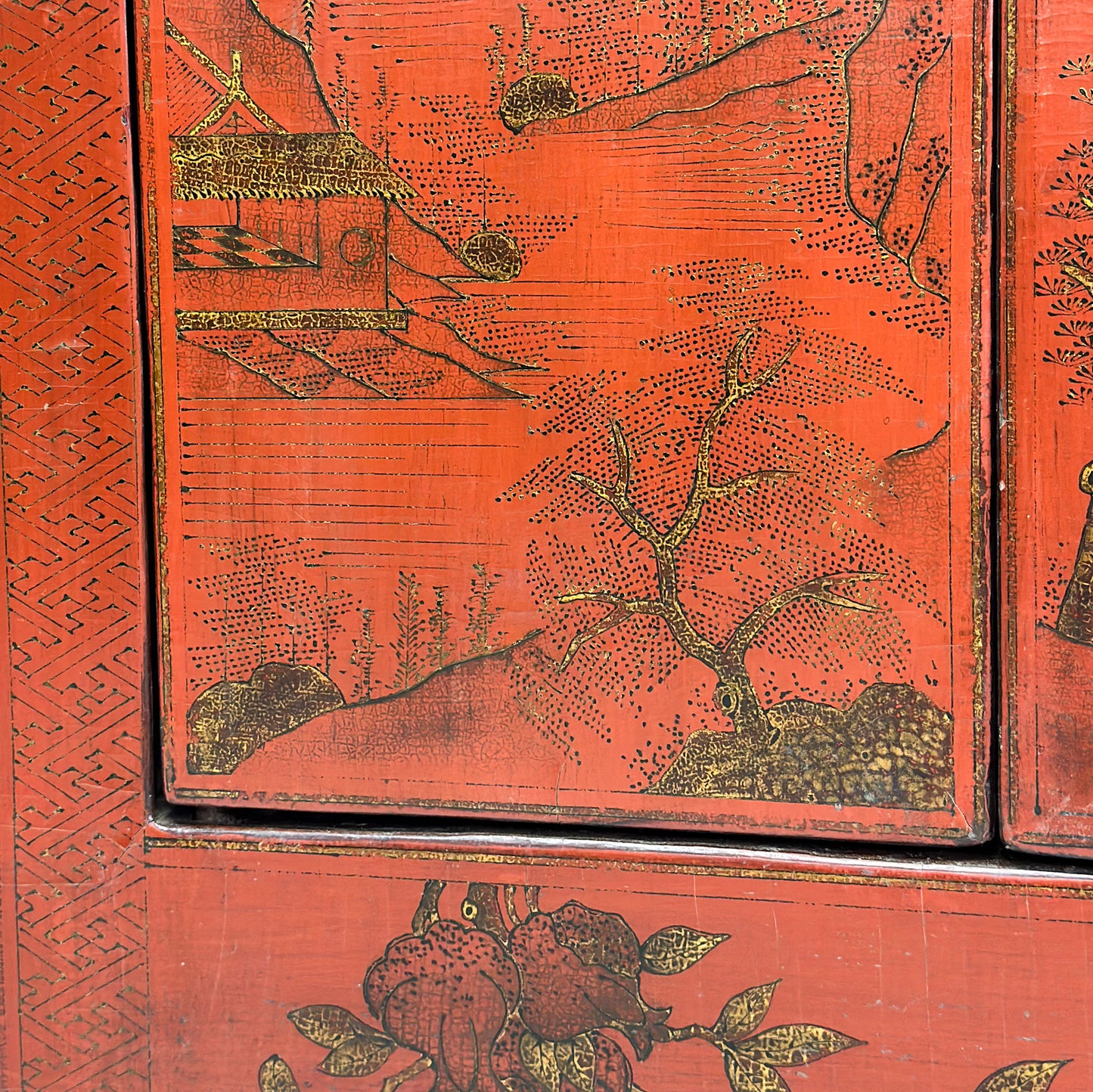 Antique Shanxi Hand-painted Wedding Cabinet