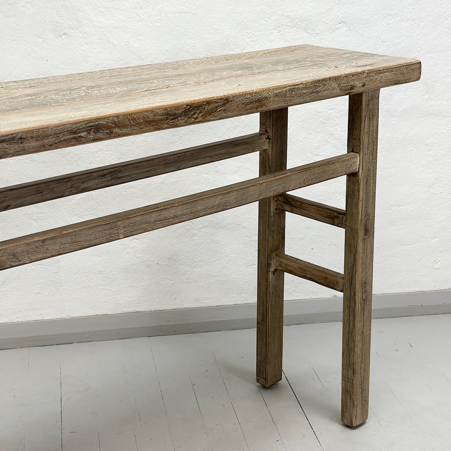 Distressed Elm Console Table