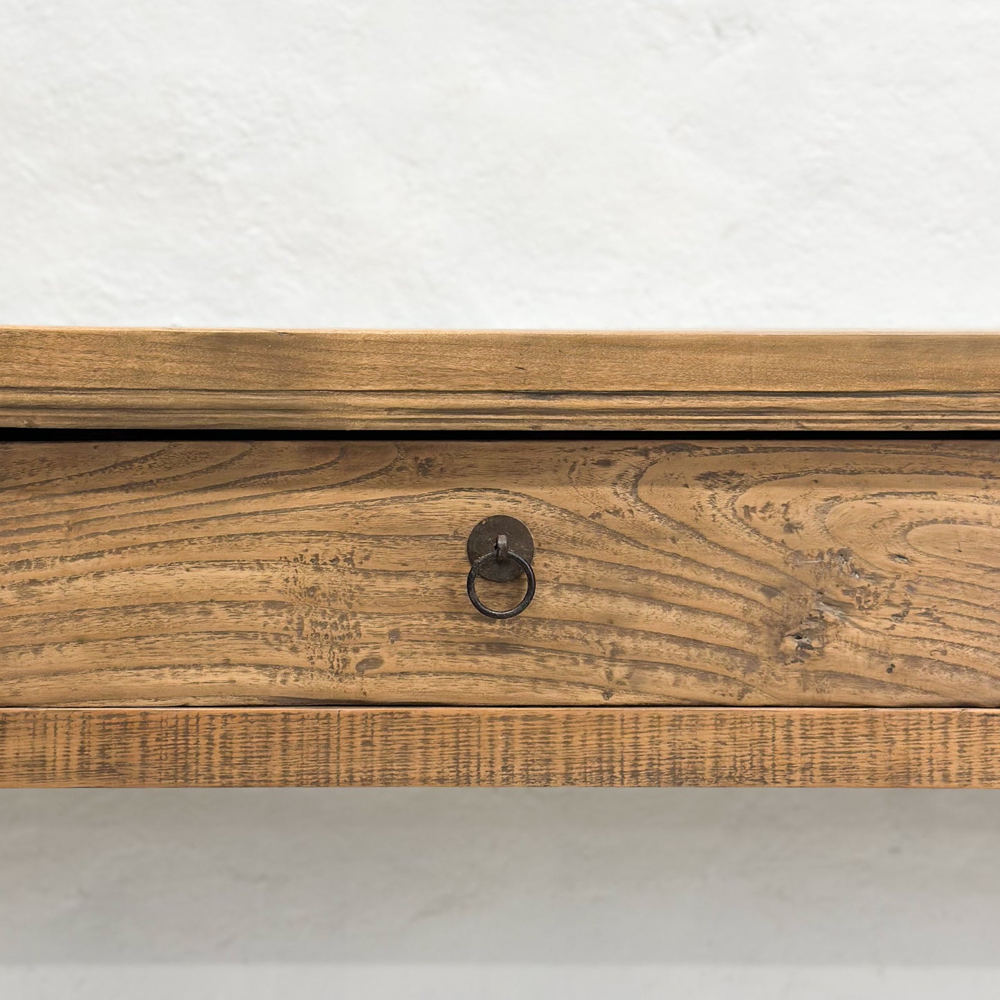 Rustic 3 Drawer Elm Console Table