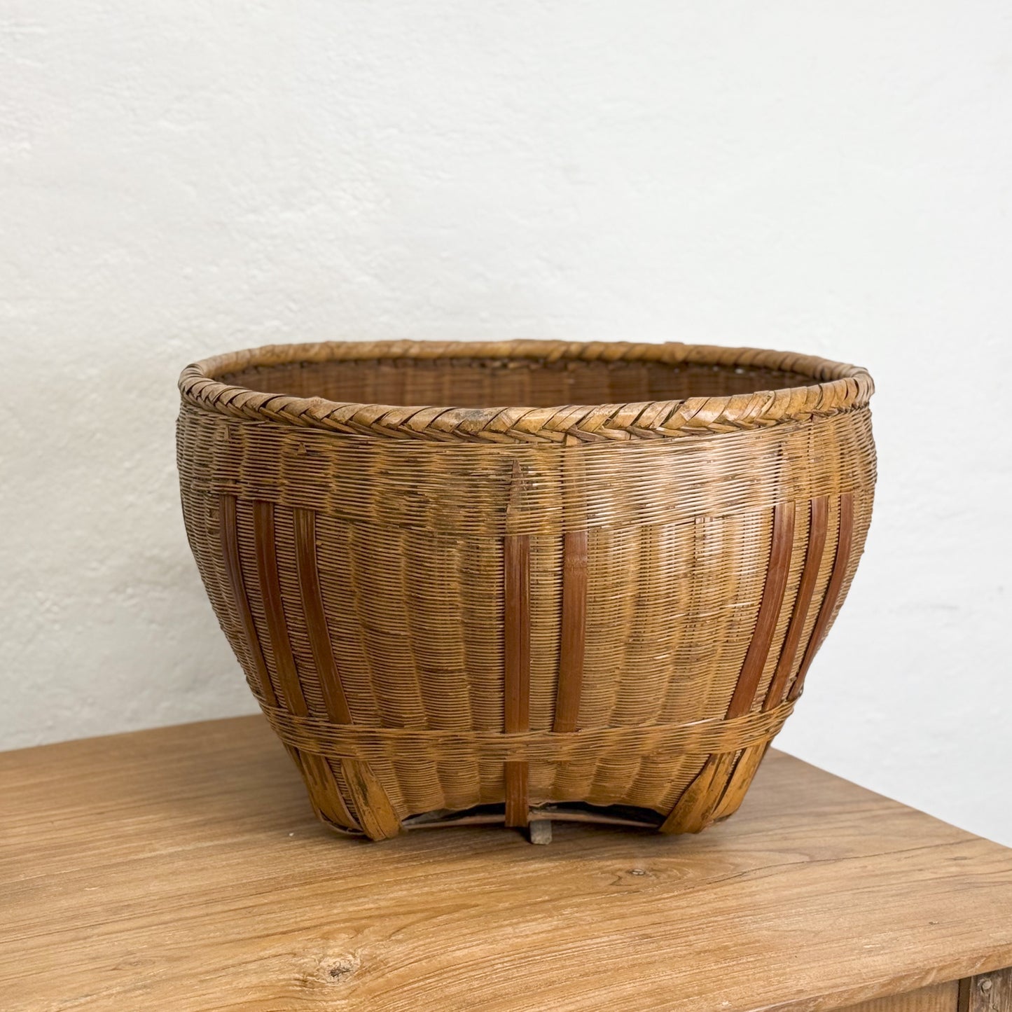 Vintage Bamboo Basket