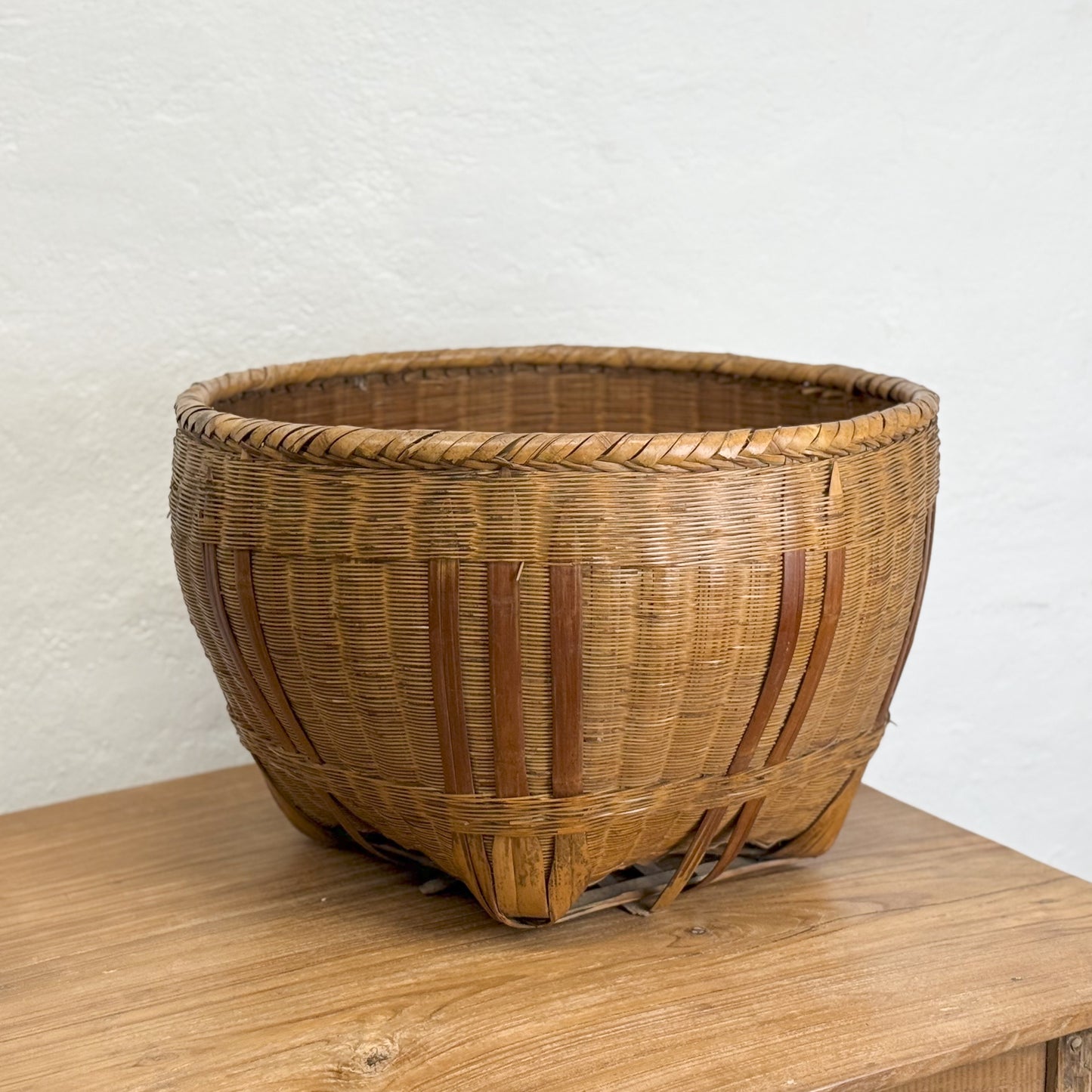 Vintage Bamboo Basket