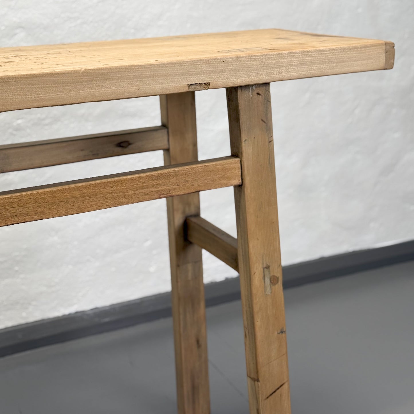 Rustic Natural Elm Console Table