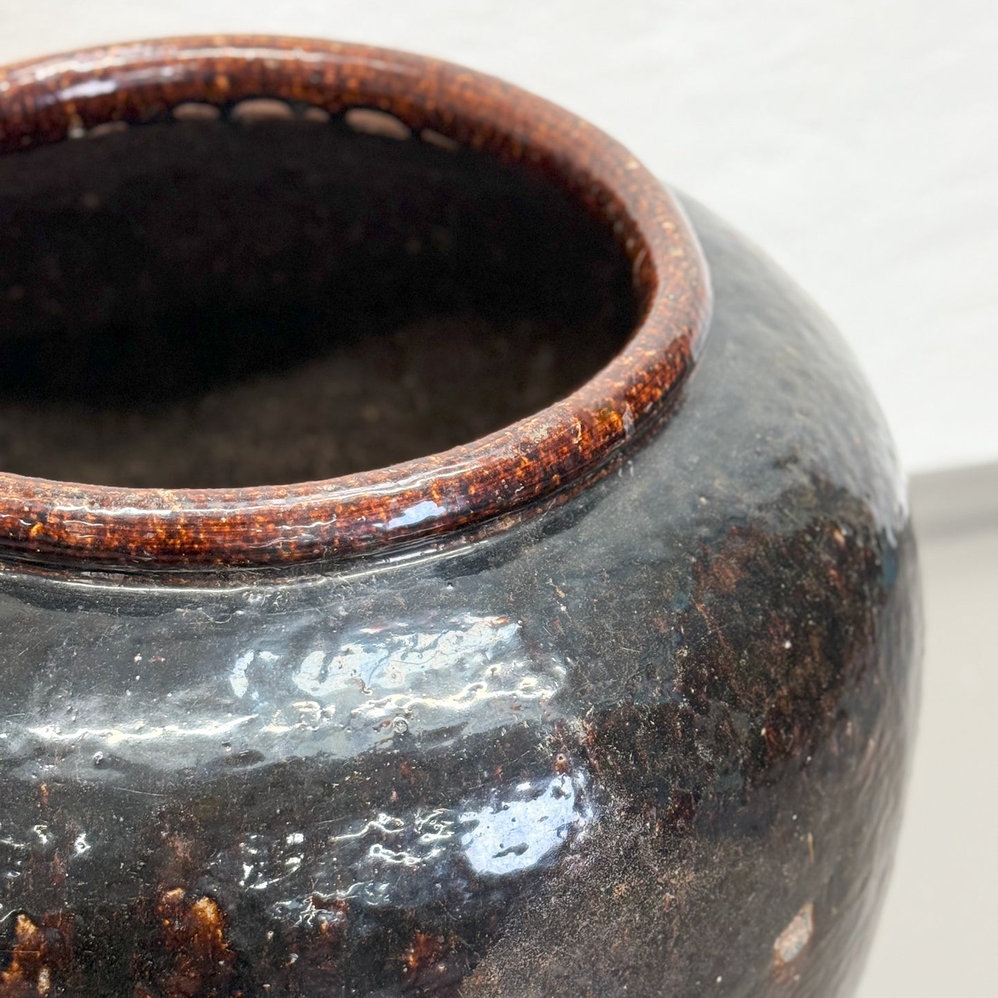 Large Glazed Wine Jar