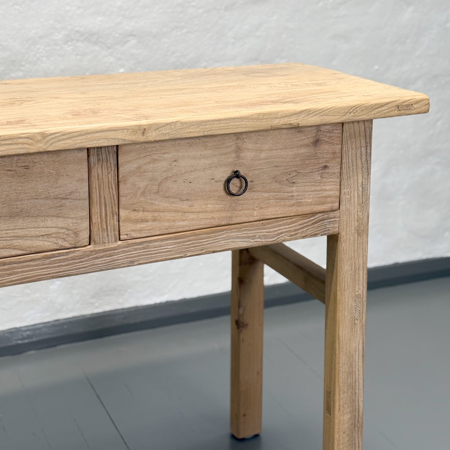 3 Drawer Natural Elm Console