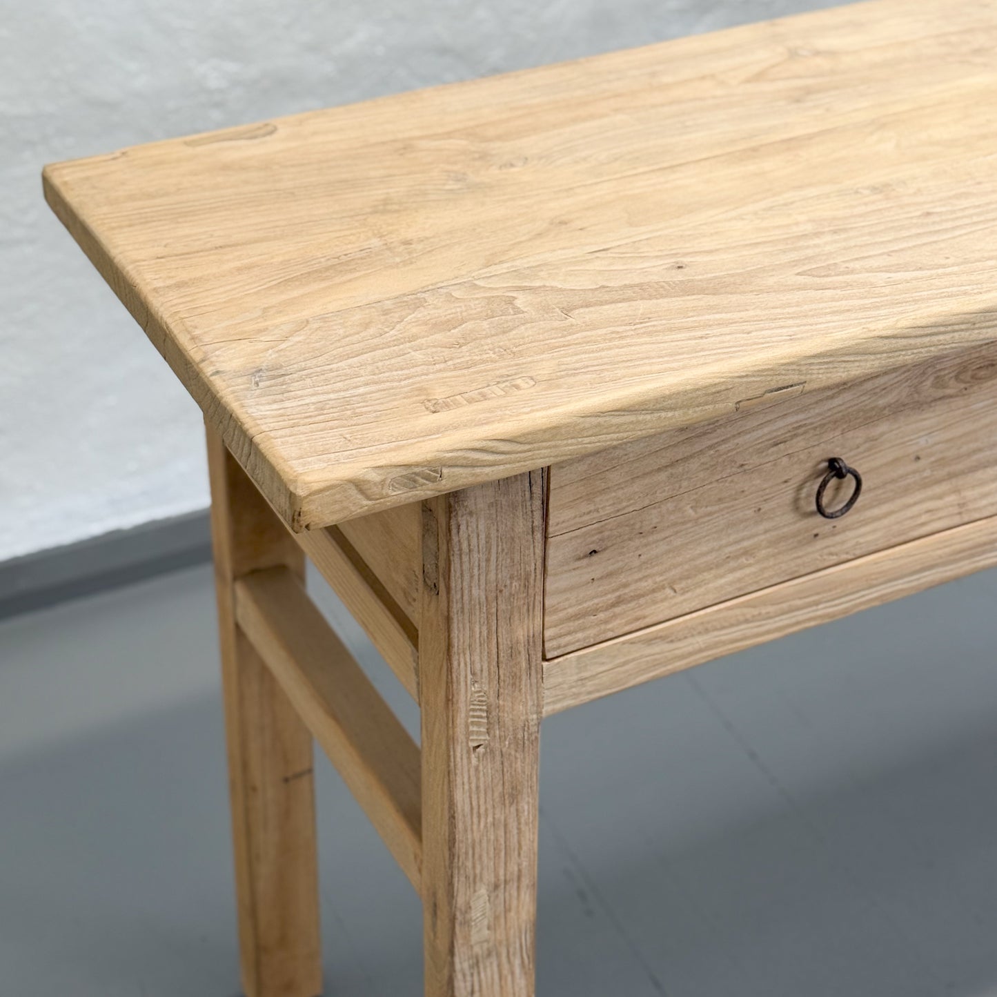 3 Drawer Natural Elm Console