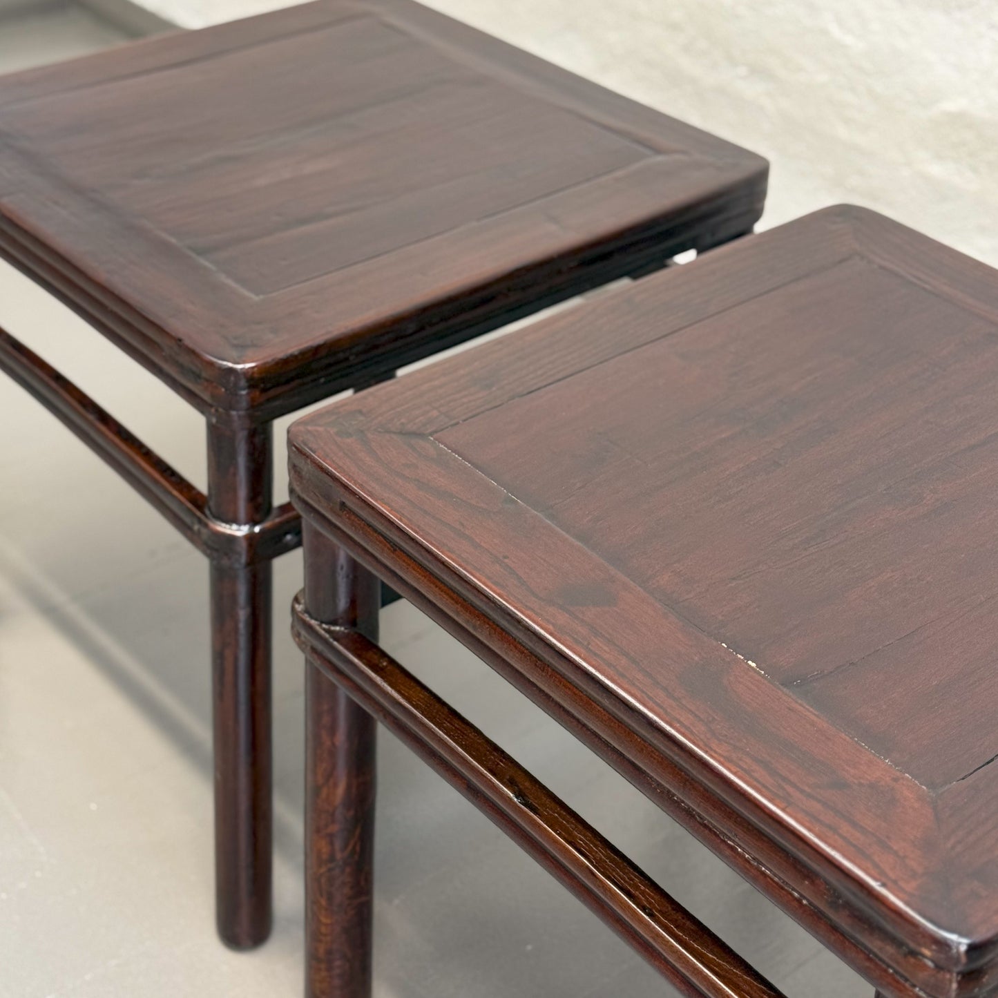 Vintage Hebei Elm Side Table