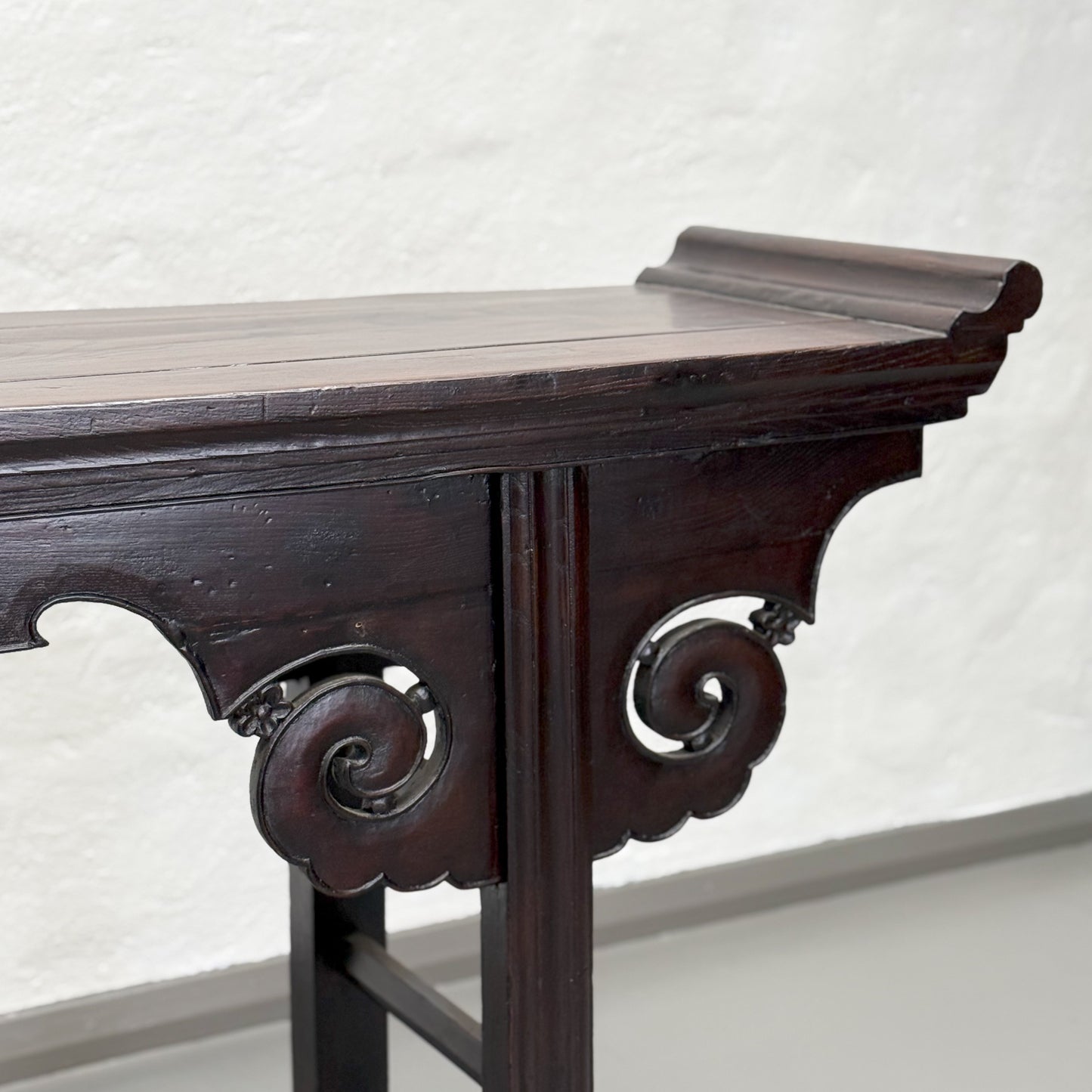 Antique Altar Table With Scroll Motif