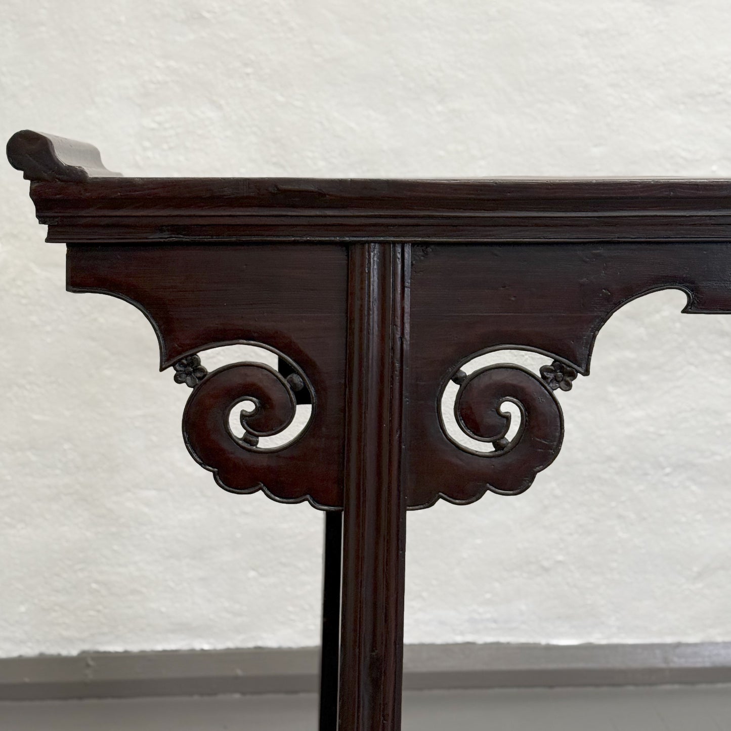 Antique Altar Table With Scroll Motif