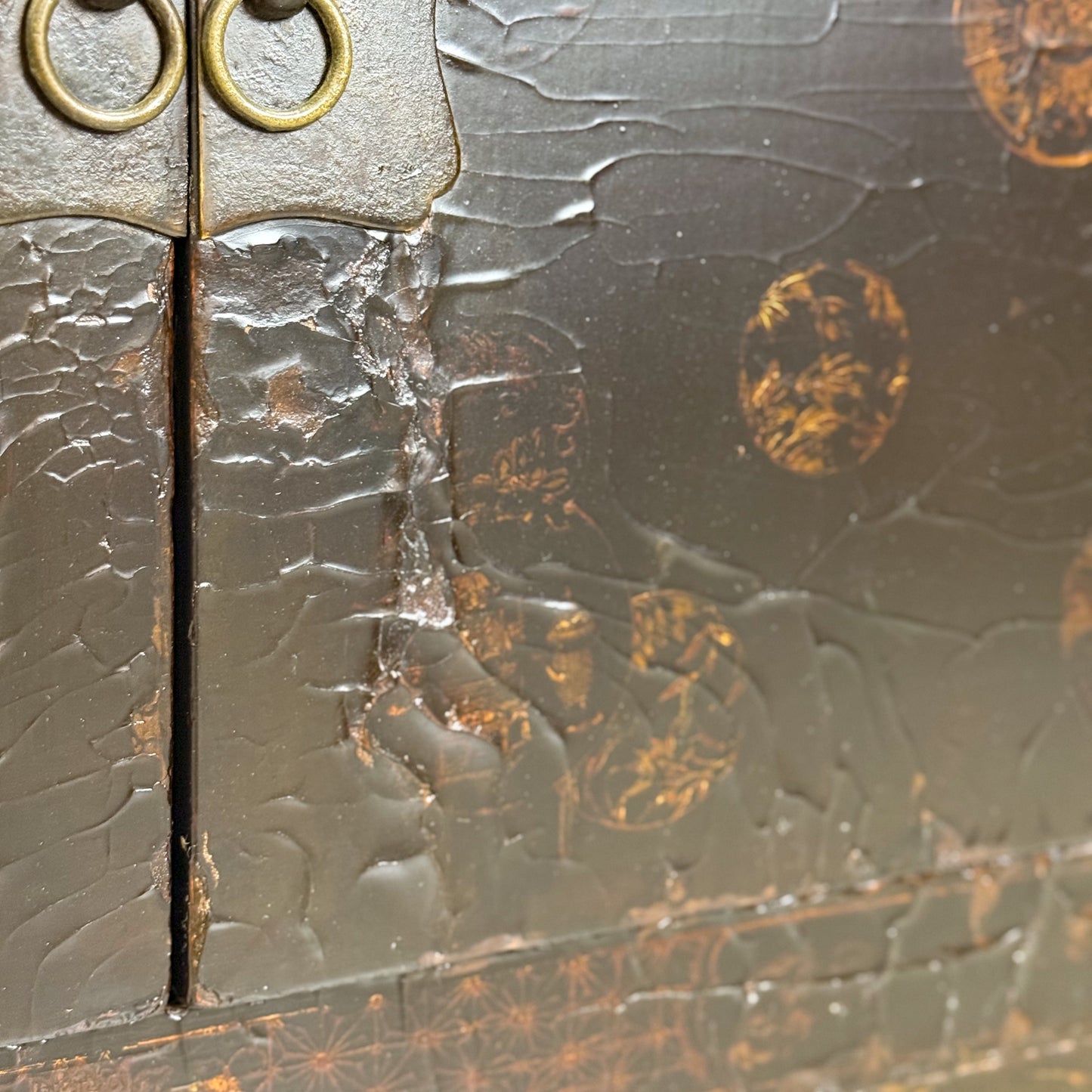 2 Door Antique Painted Cabinet