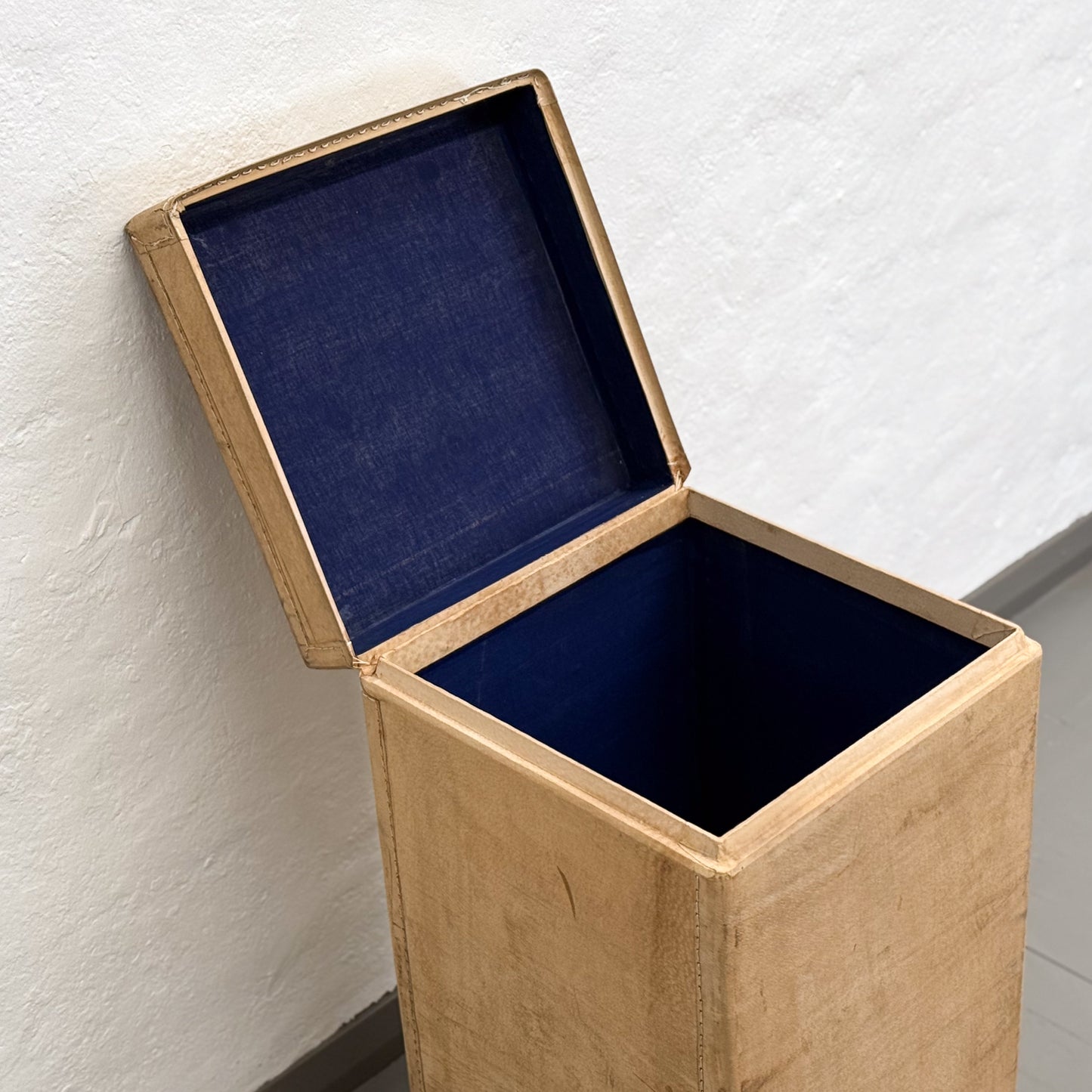 Tall Leather Storage Box